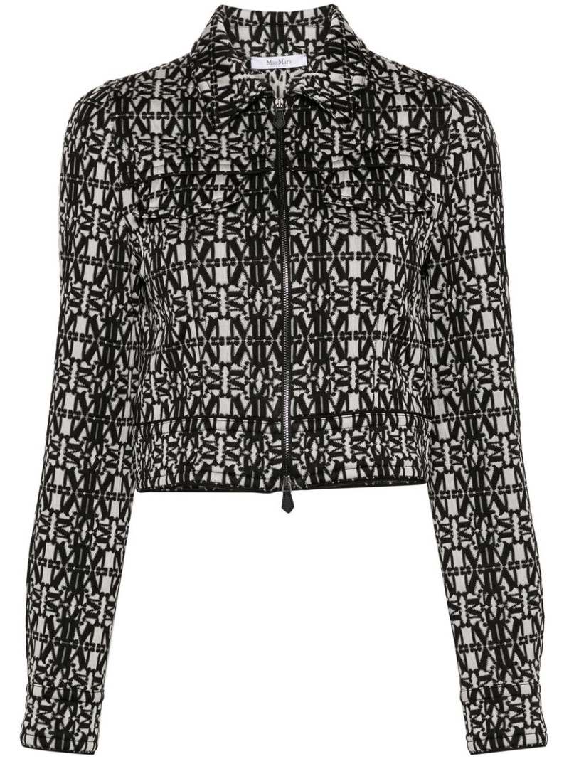 Tony monogram-pattern cropped jacket 1