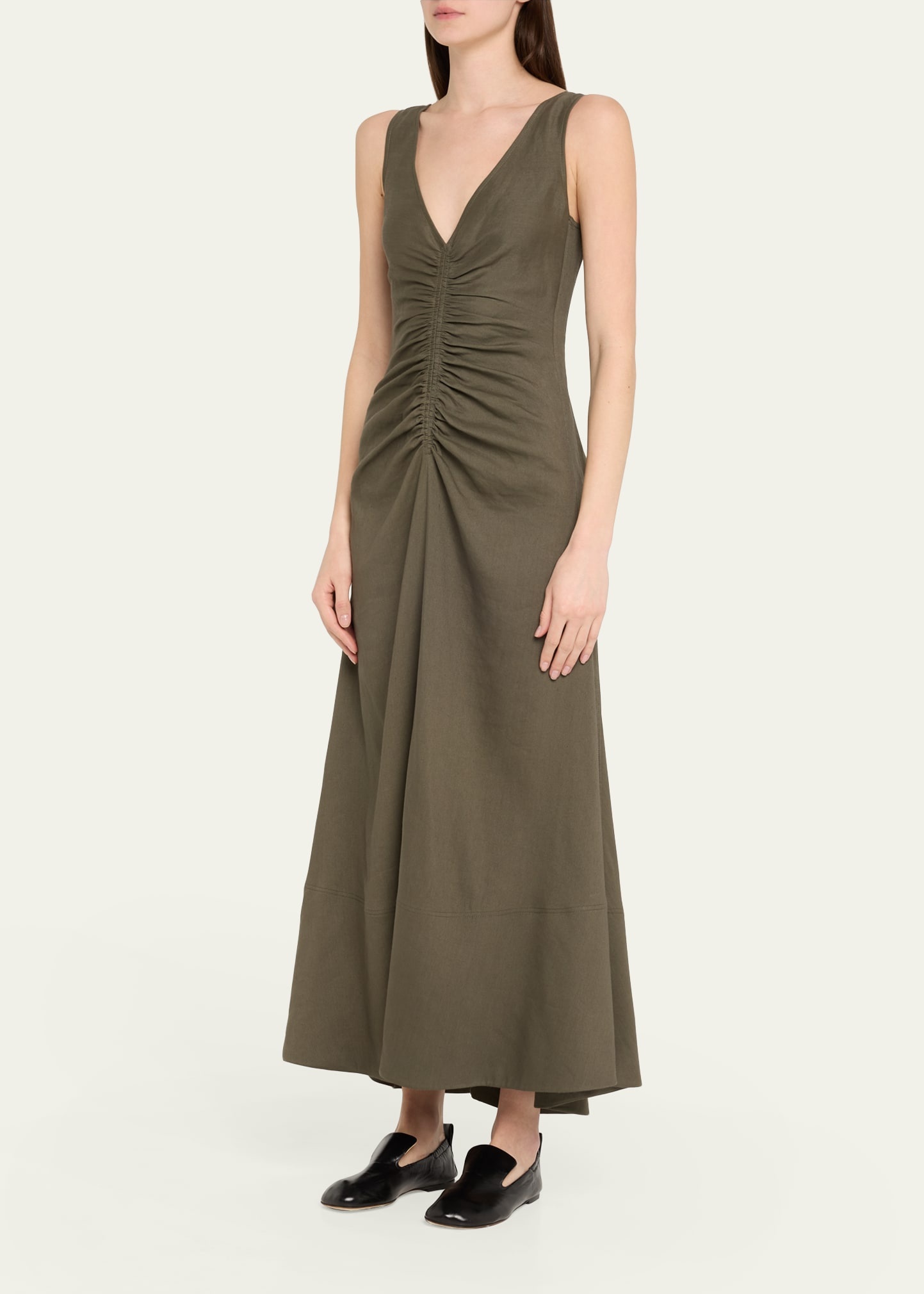 Remi Ruched Eco Stretch Flared Dress - 4