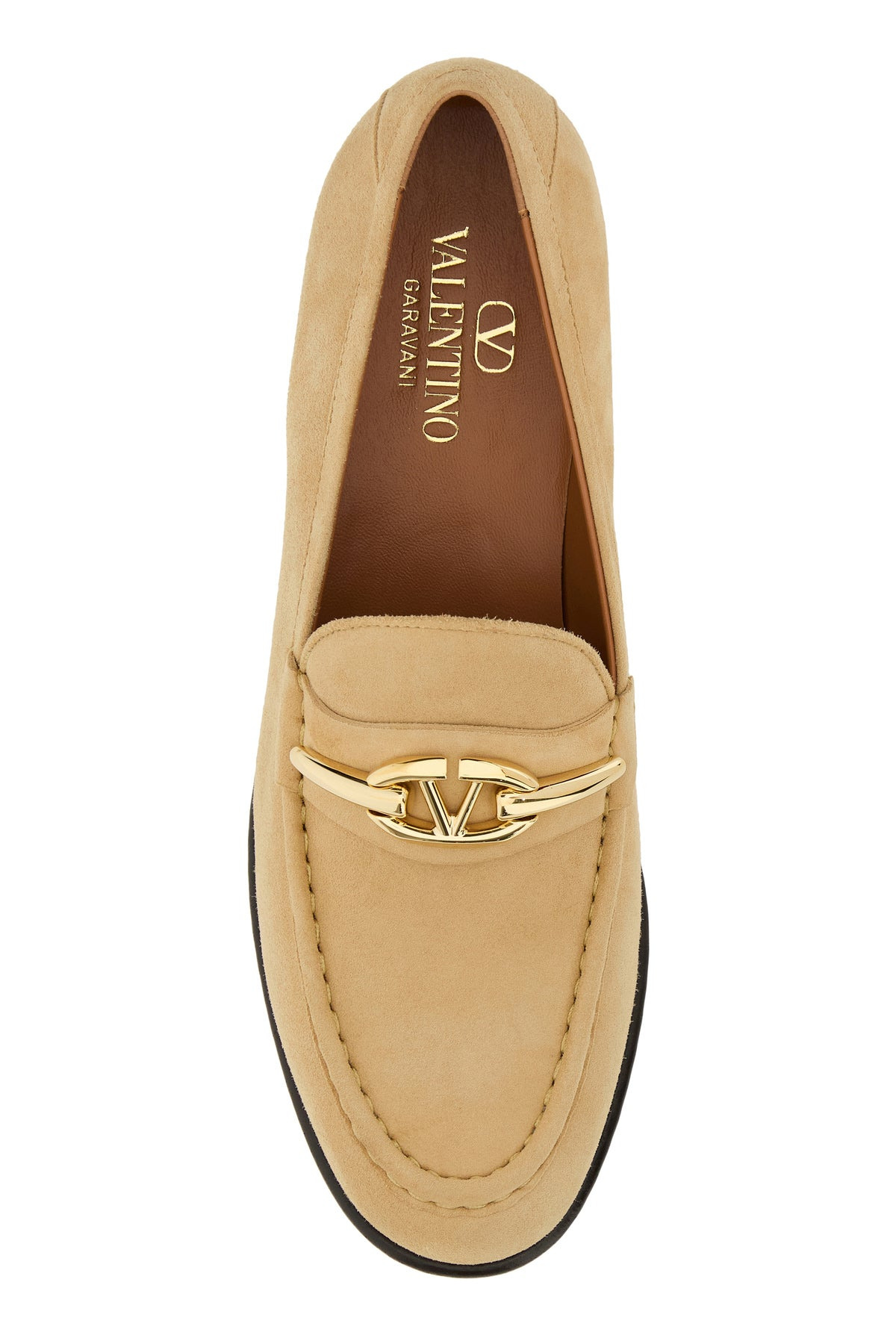 Beige suede loafers - 4