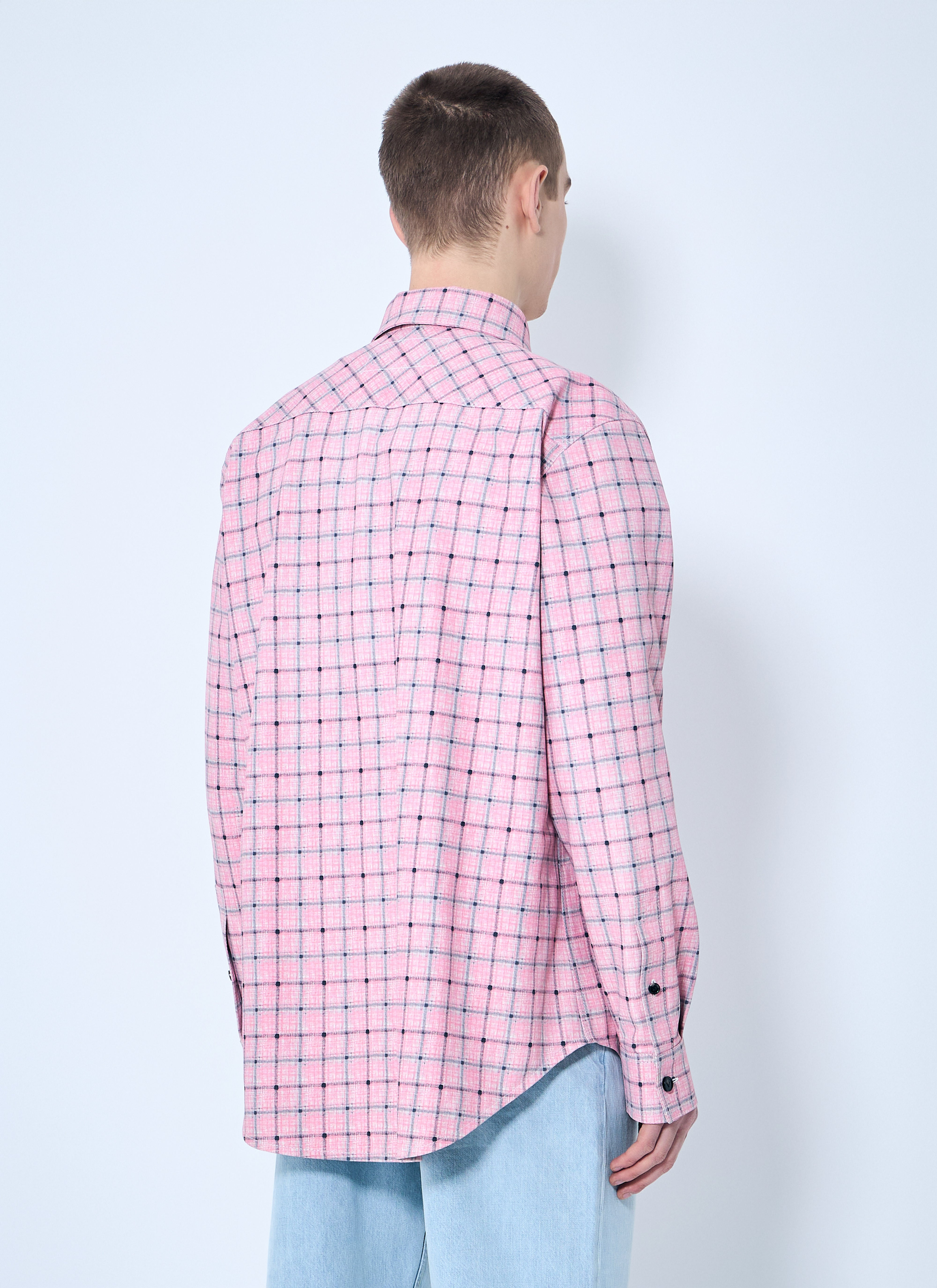 Bottega Veneta Men Printed Leather Shirt - 4