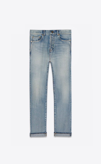 SAINT LAURENT straight-fit jeans in 80's vintage blue stretch denim outlook