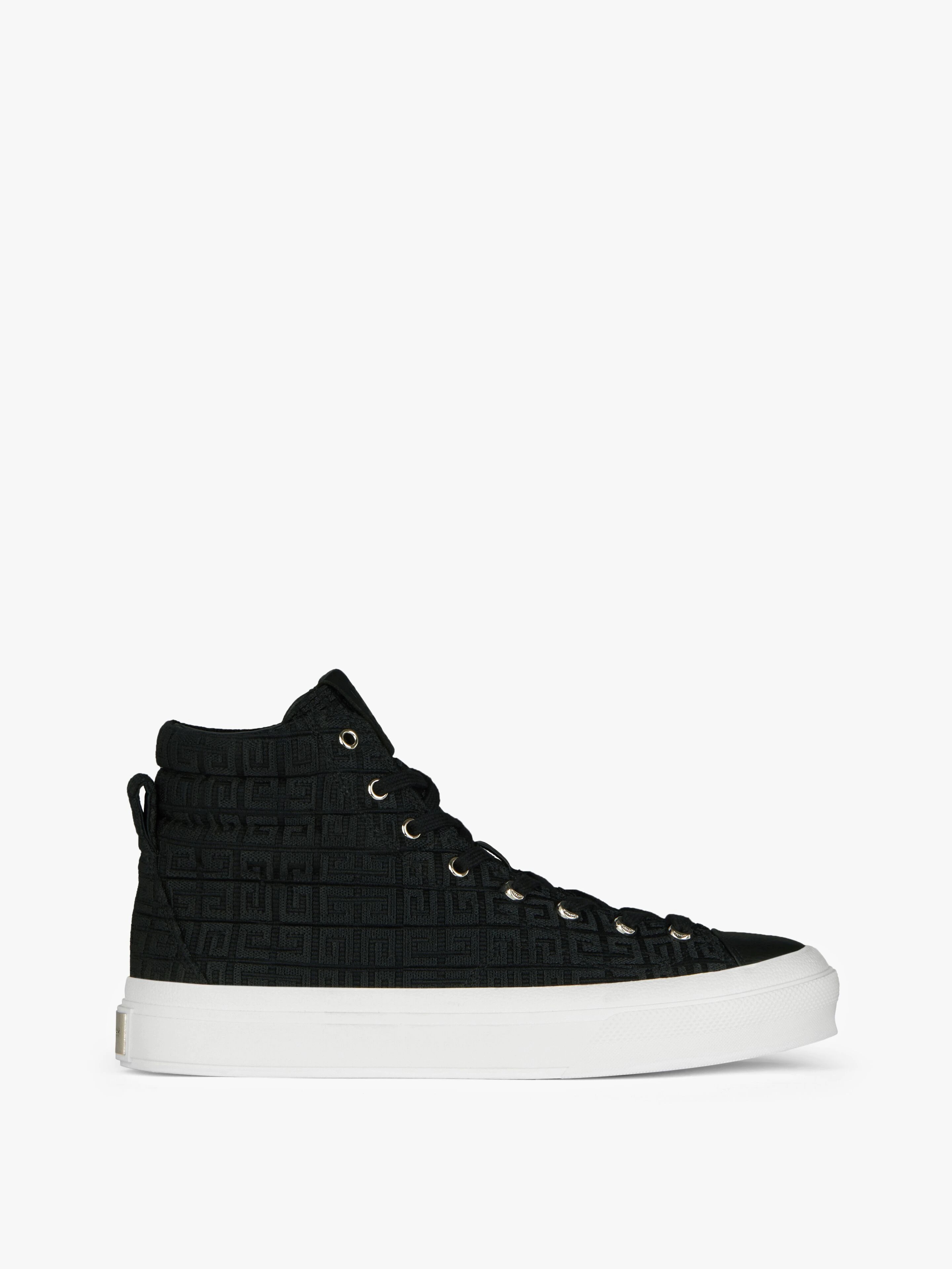 CITY HIGH SNEAKERS IN 4G EMBROIDERED CANVAS - 1