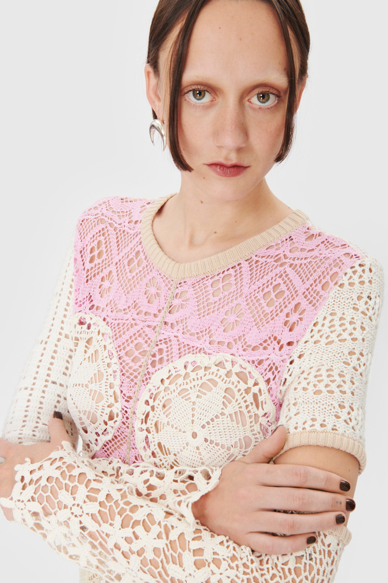Regenerated Crochet Maxi Dress 4