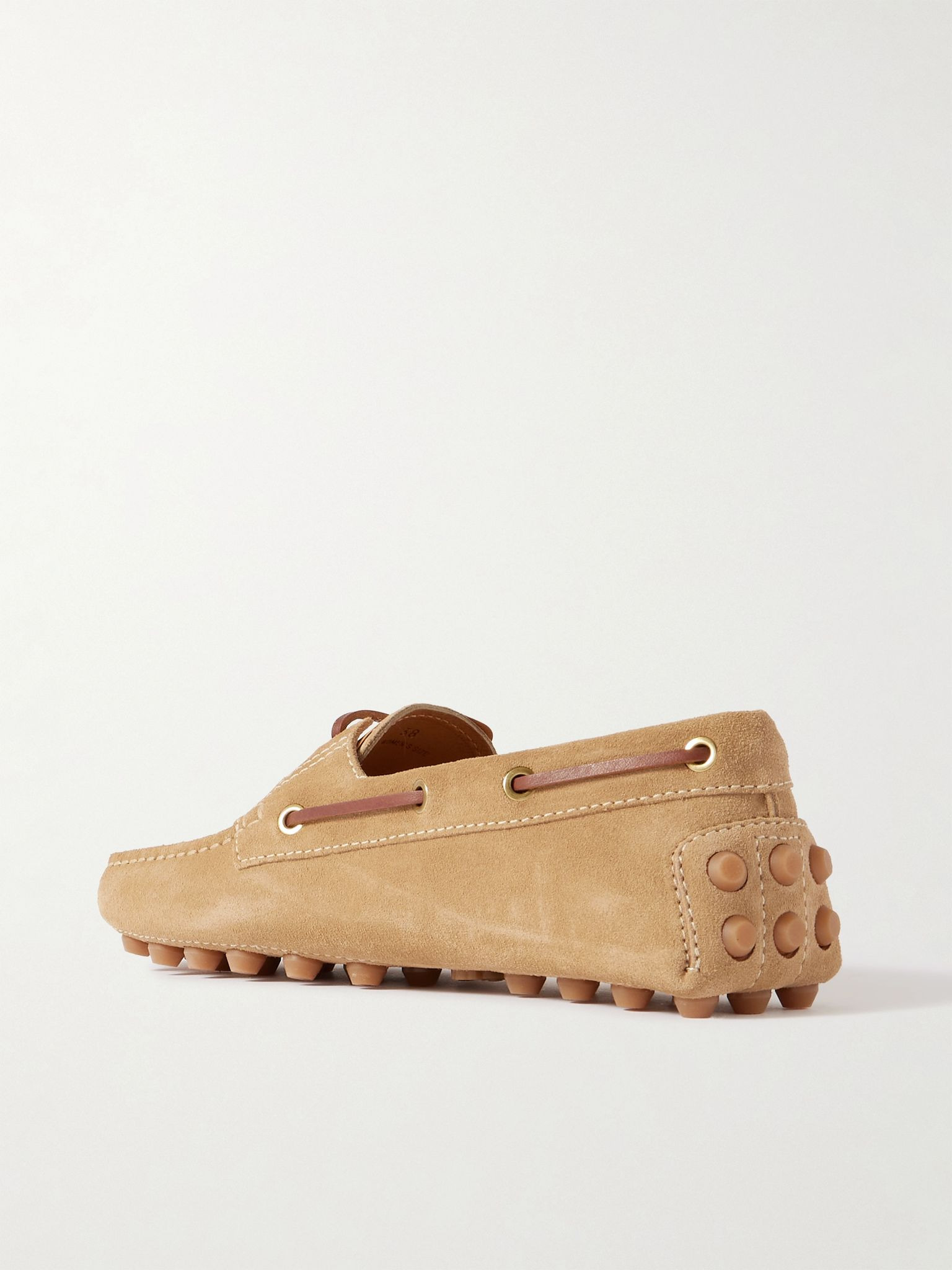 Gommino leather-trimmed suede loafers Tan - 3