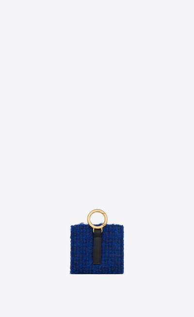 SAINT LAURENT airpods pro holder in bouclé tweed and supple leather outlook