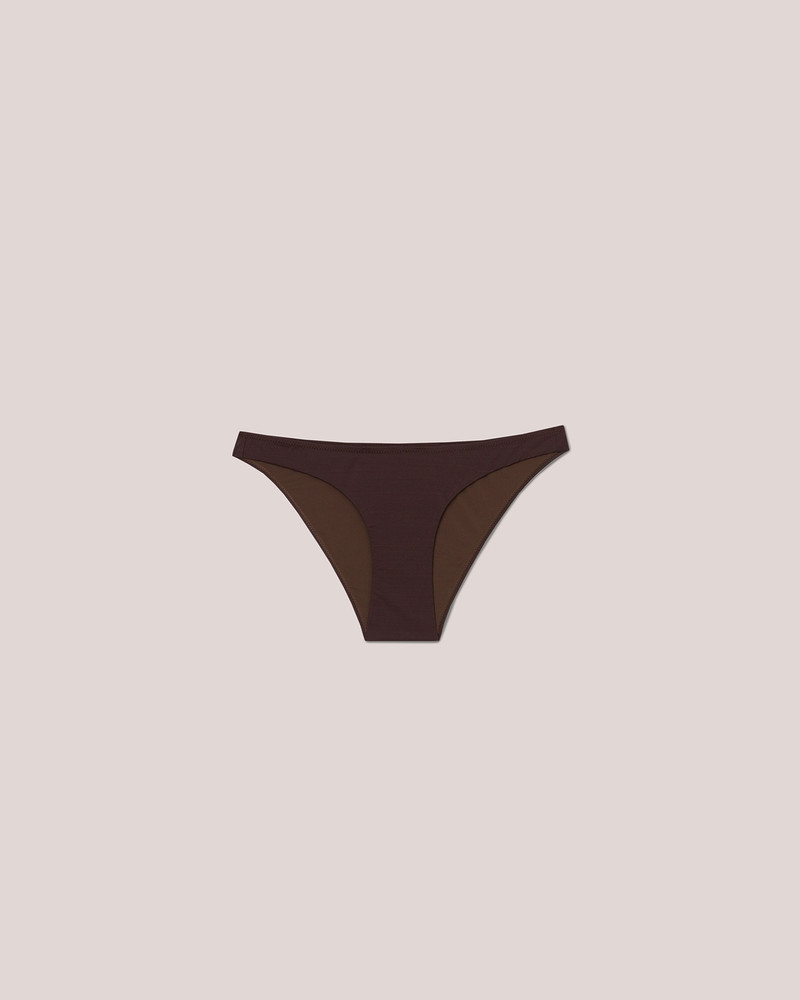 ALBIN - Matte stretch bikini briefs - Brown 1