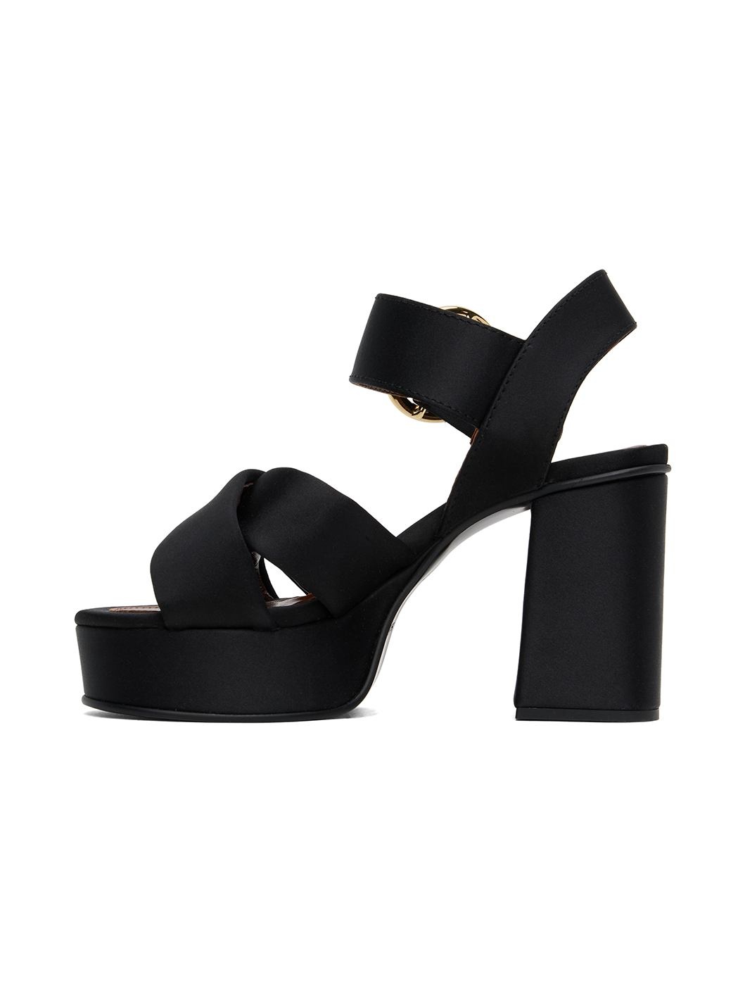 Black Lyna Heeled Sandals - 3