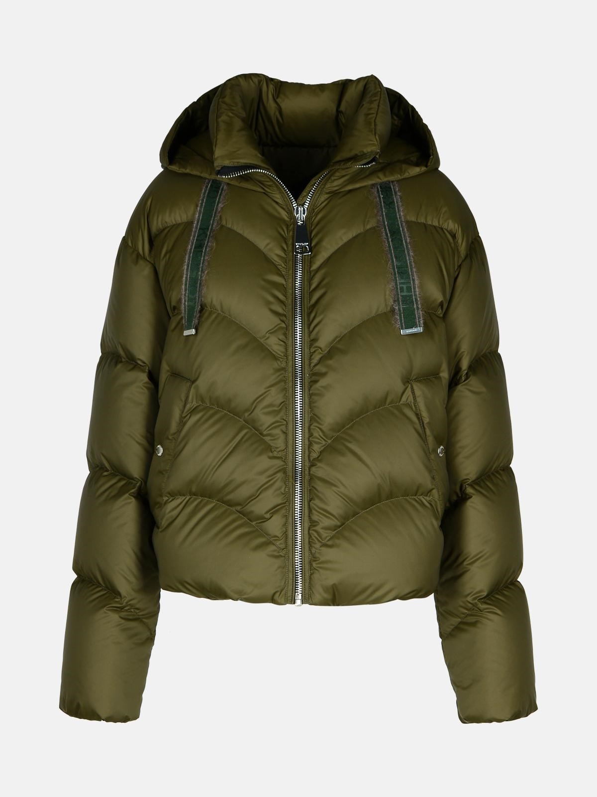 'HUG' GREEN POLYESTER BLEND DOWN JACKET - 1