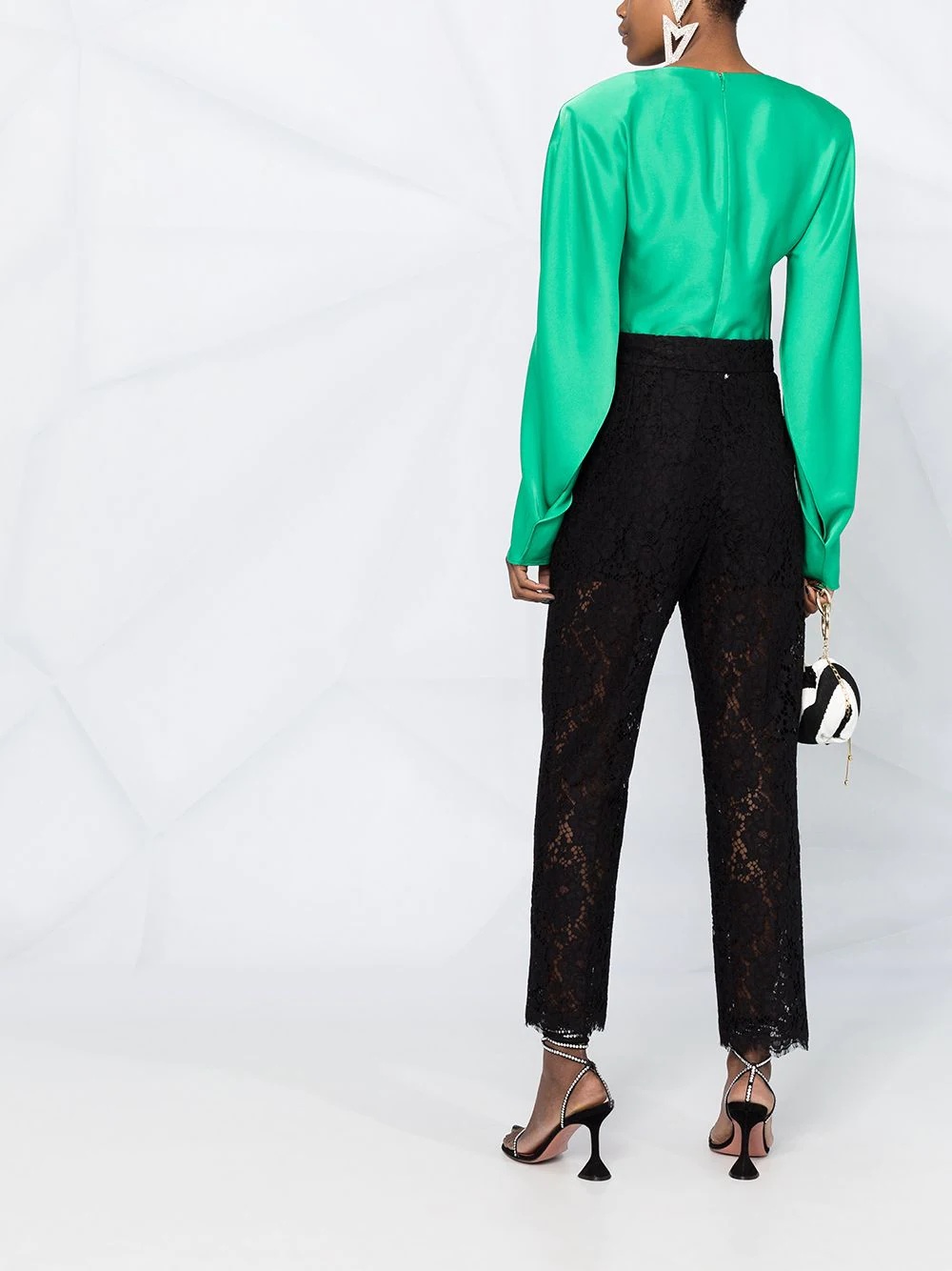 embroidered straight-leg trousers - 6