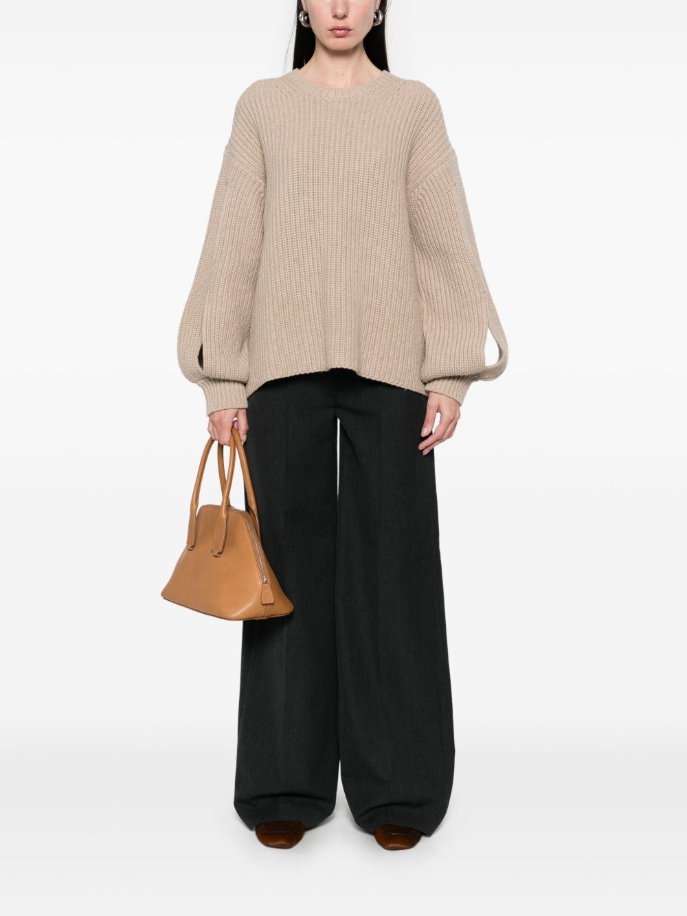 cut out-detail sweater - 2