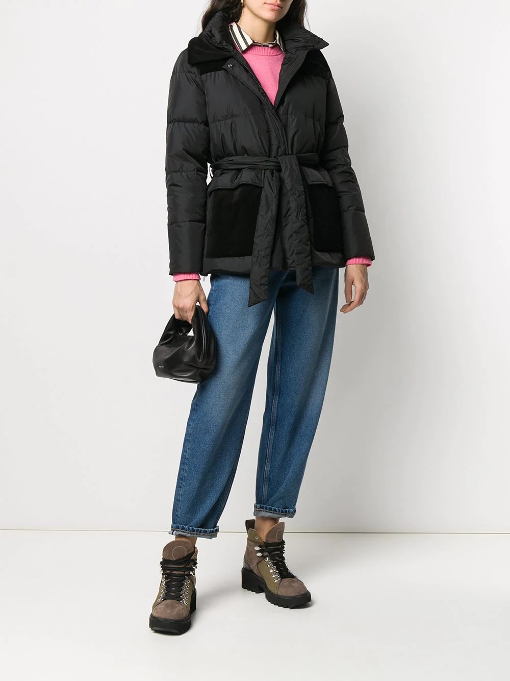 belted puffer jacket - 2