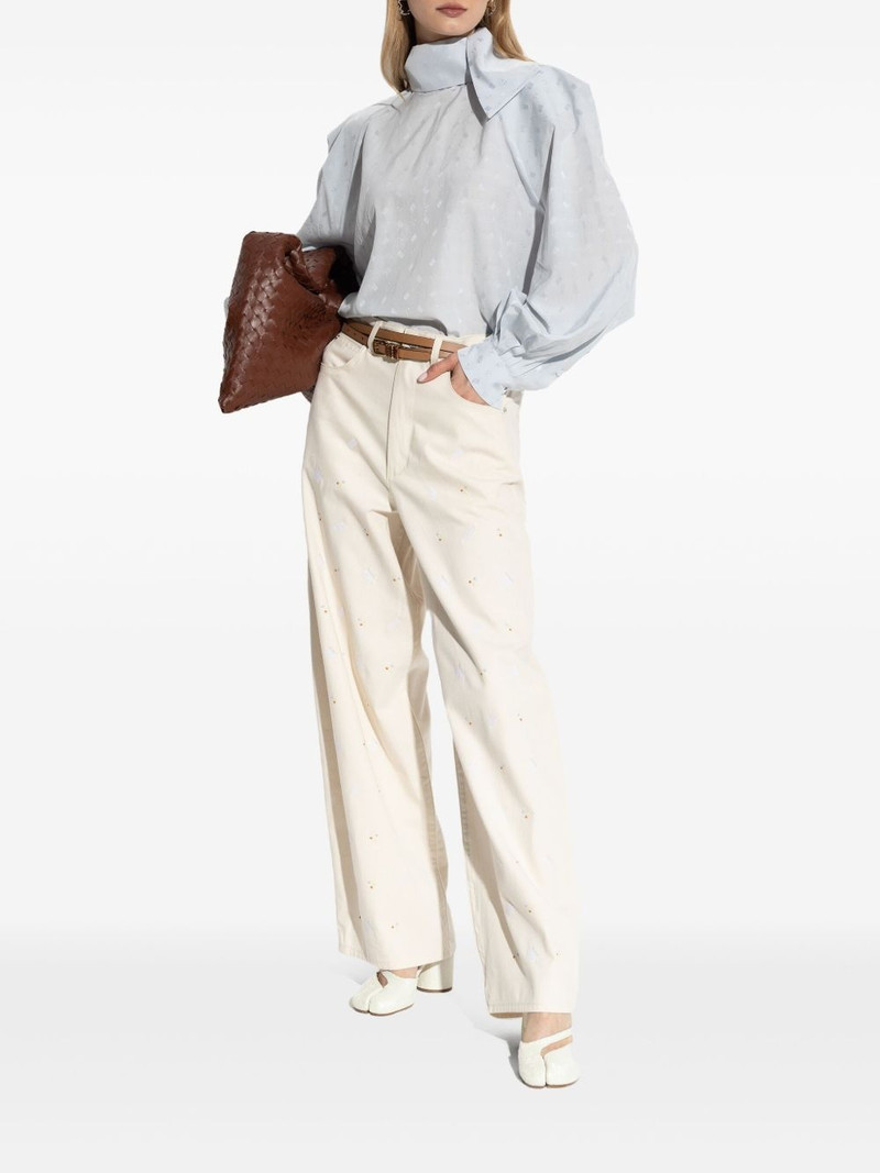 Marni embroidered wide-leg jeans outlook