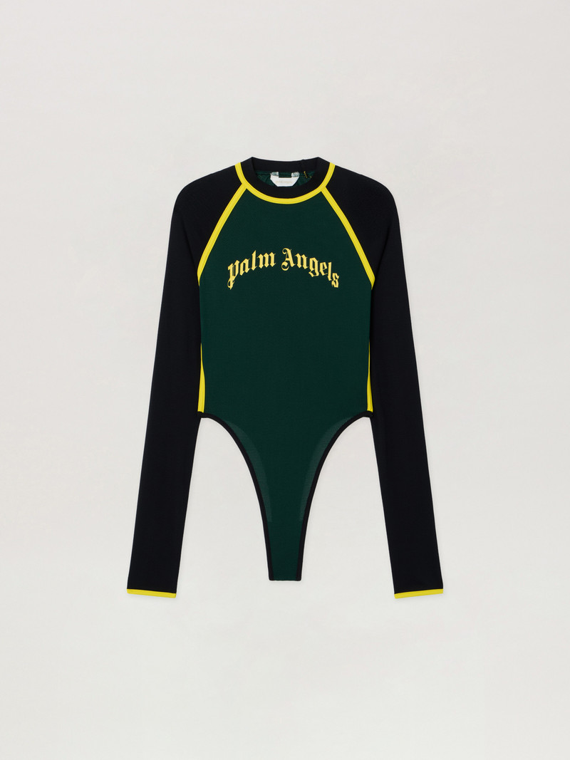 Curved Logo Long-Sleeved Bodysuit 1