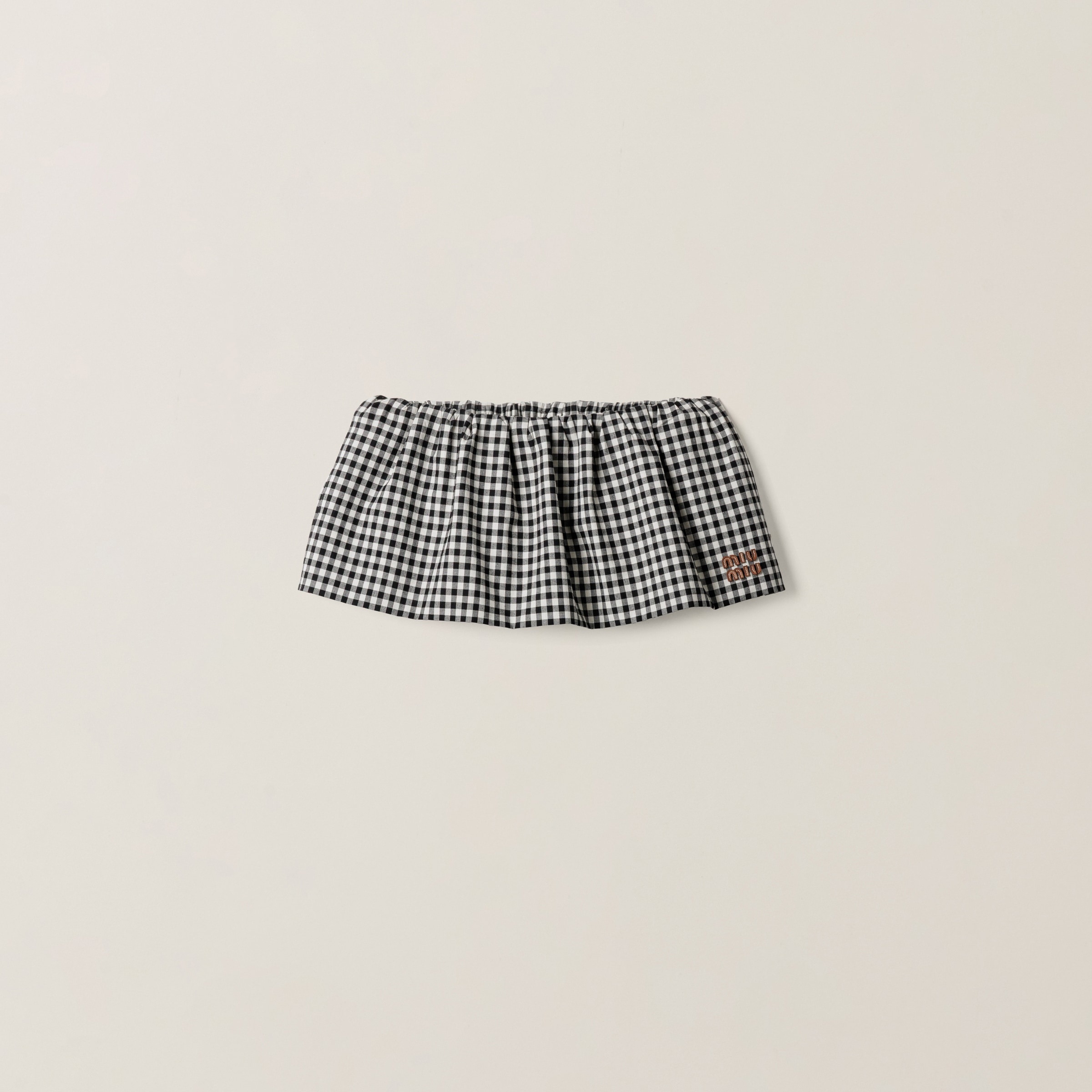 Gingham check miniskirt - 1