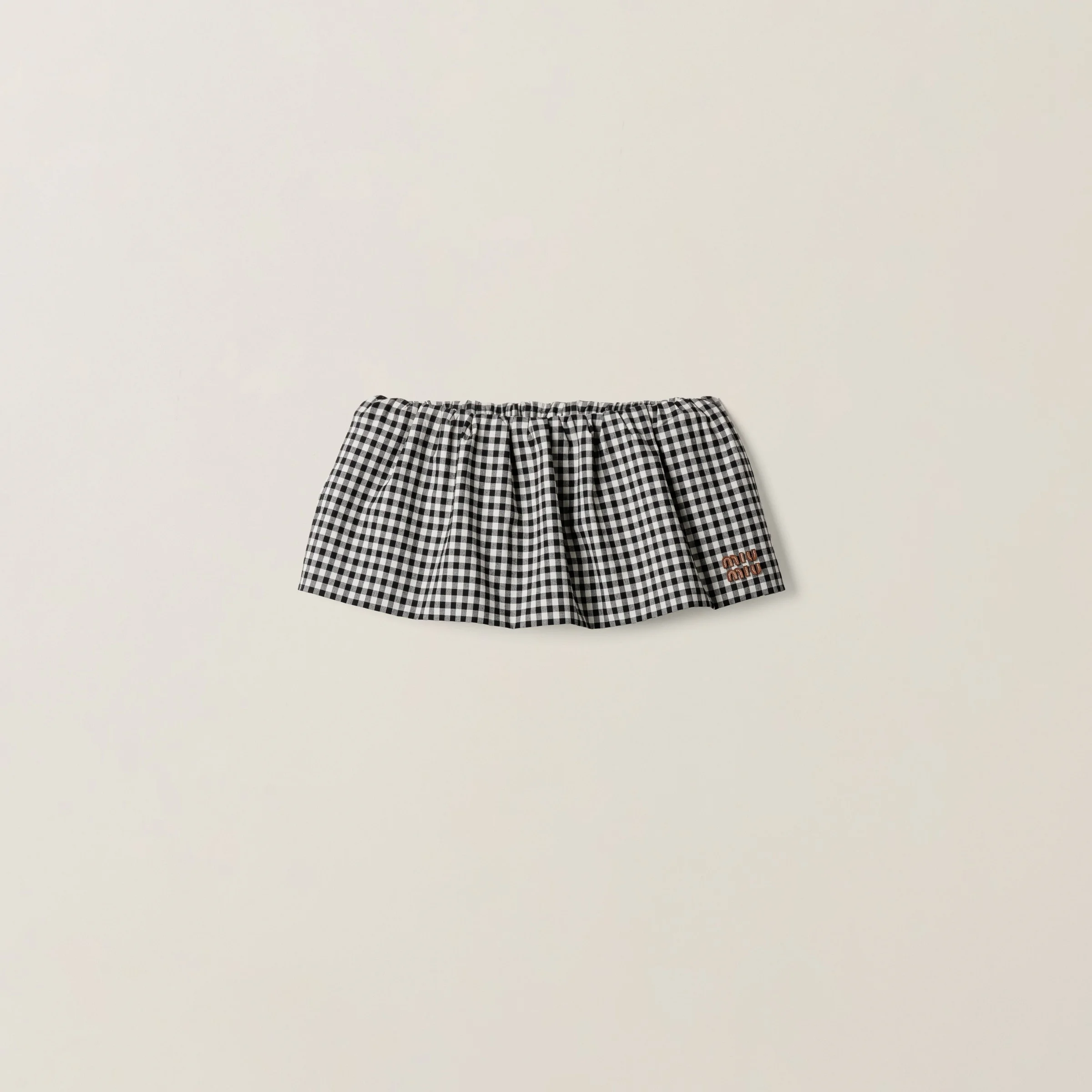 Gingham check miniskirt - 1