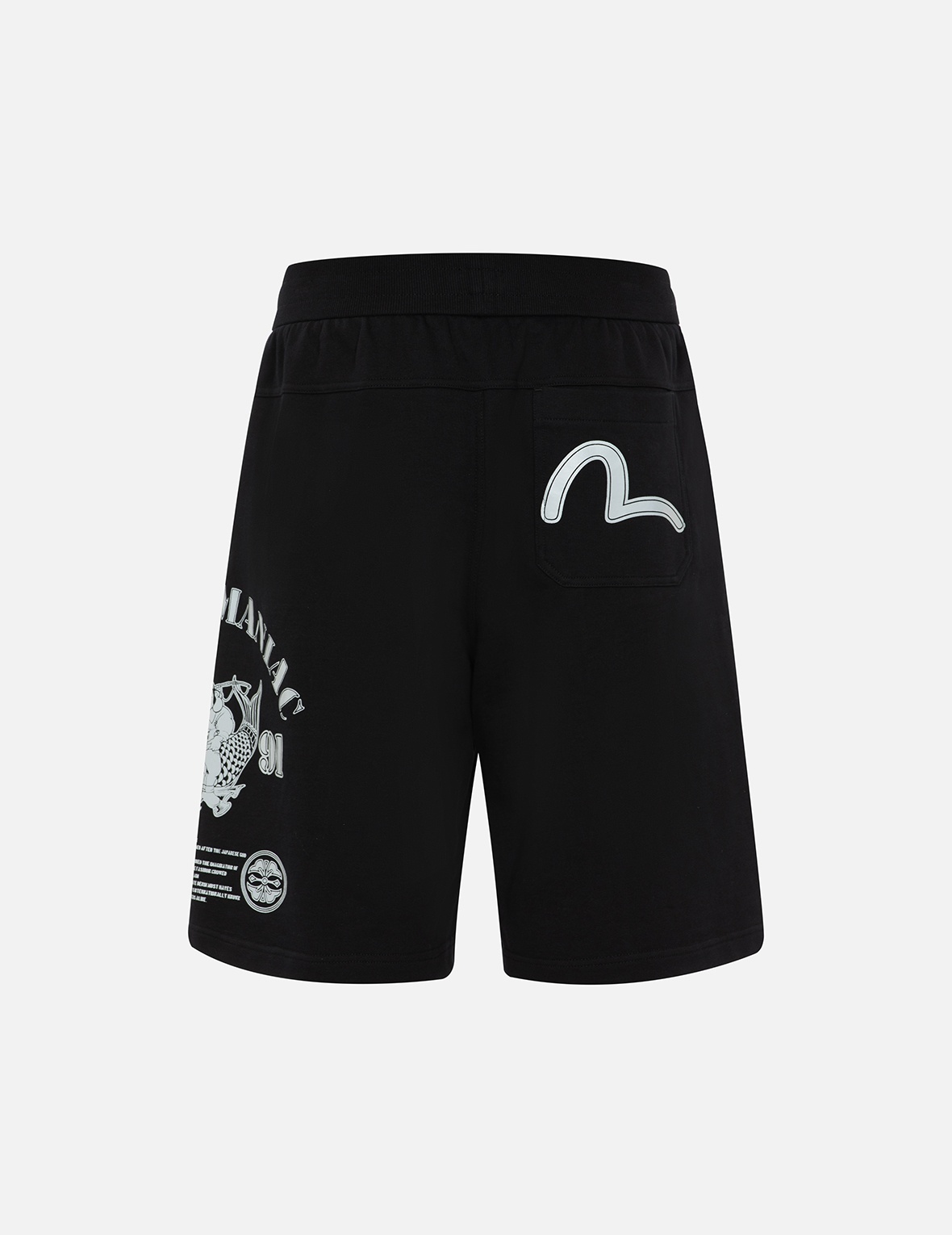 GODHEAD AND KOINOBORI REFLECTIVE PRINT RELAX FIT SWEAT SHORTS - 3