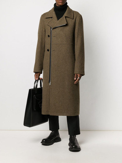 Jil Sander zip-fastening mid-length coat outlook