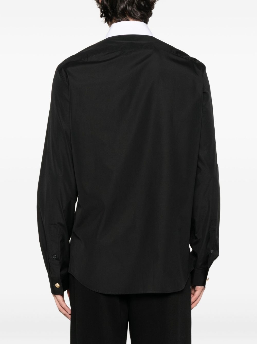 contrast-collar shirt - 4