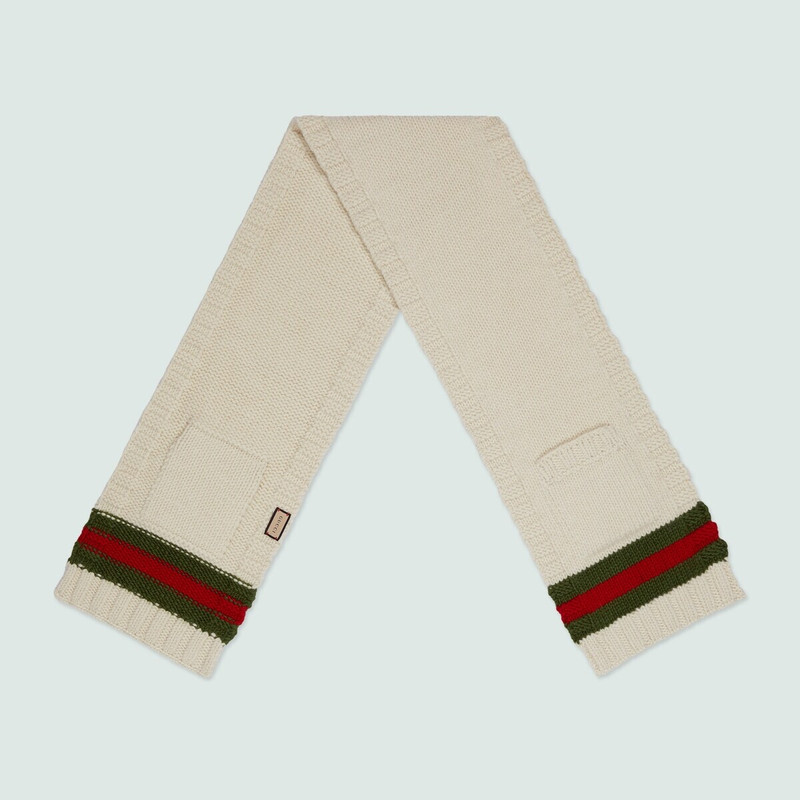 GUCCI Wool scarf with pockets outlook