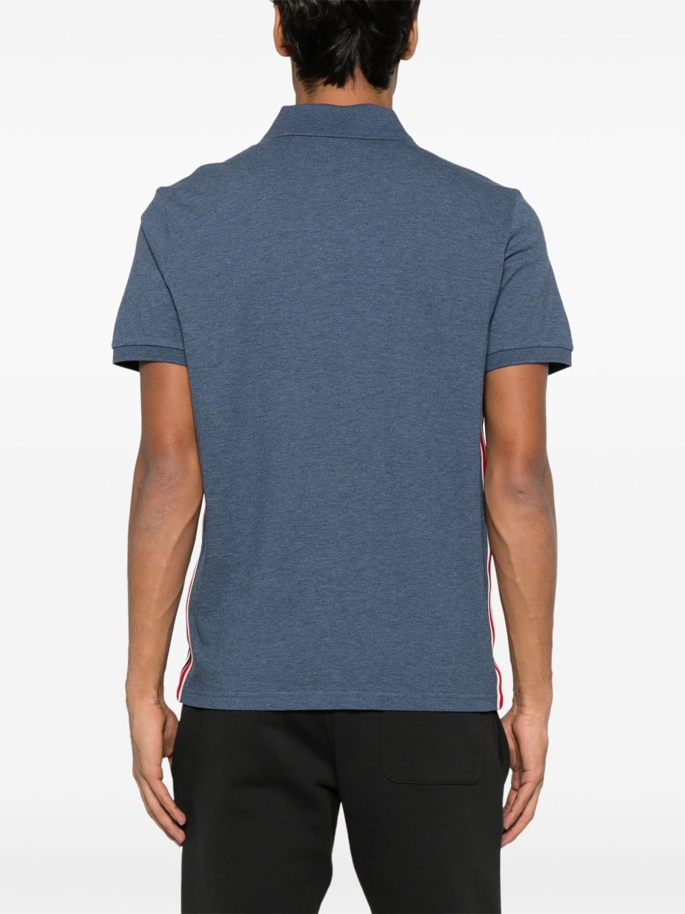 logo-patch polo shirt - 3