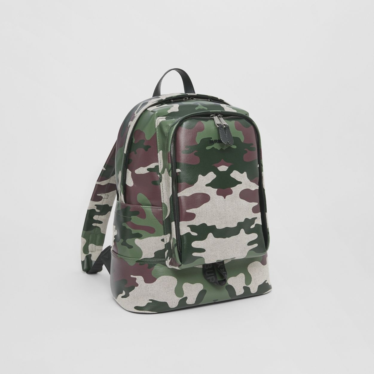 Camouflage Print Cotton Canvas Backpack - 7