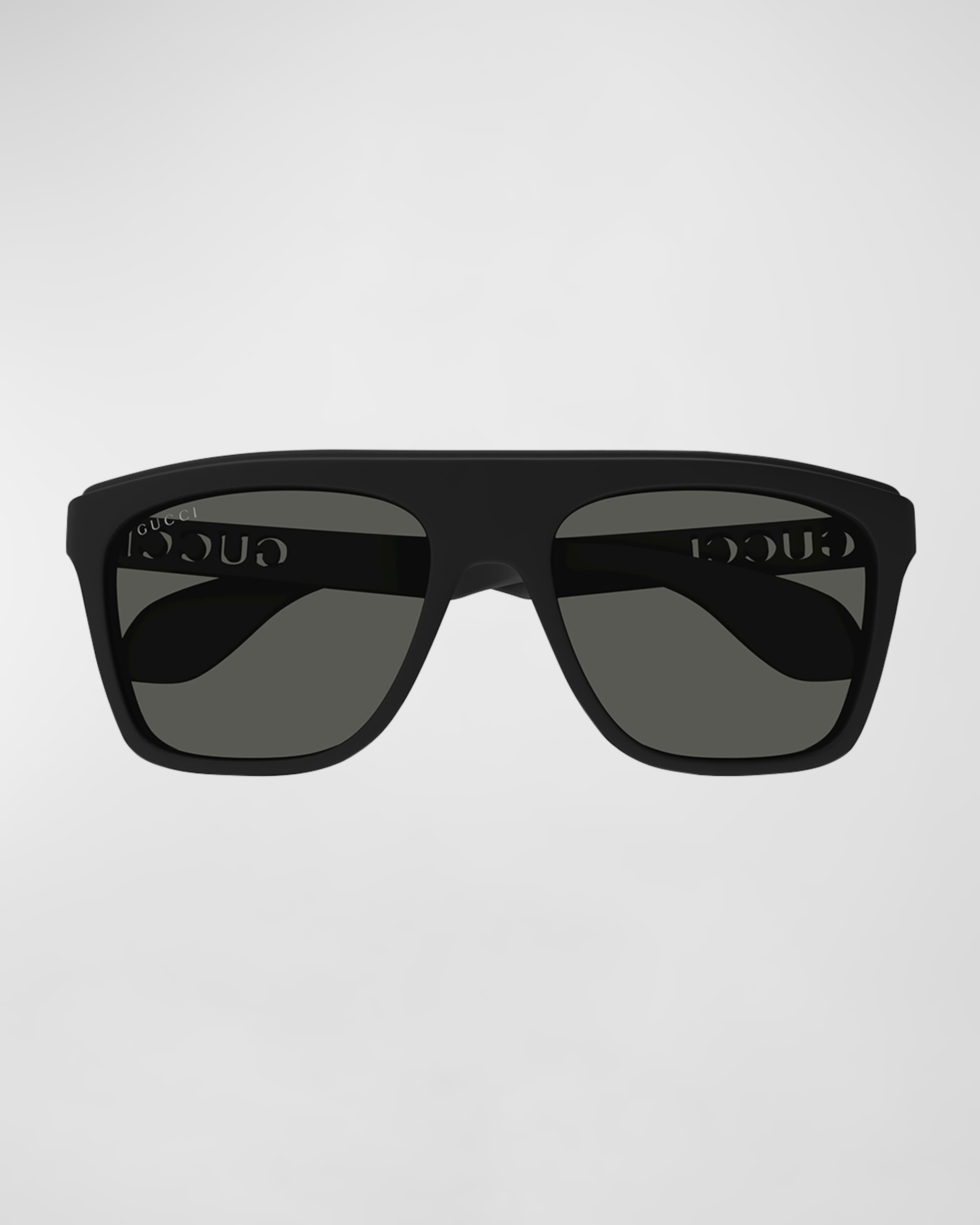 Men's Logo-Cutout Acetate Rectangle Sunglasses - 3