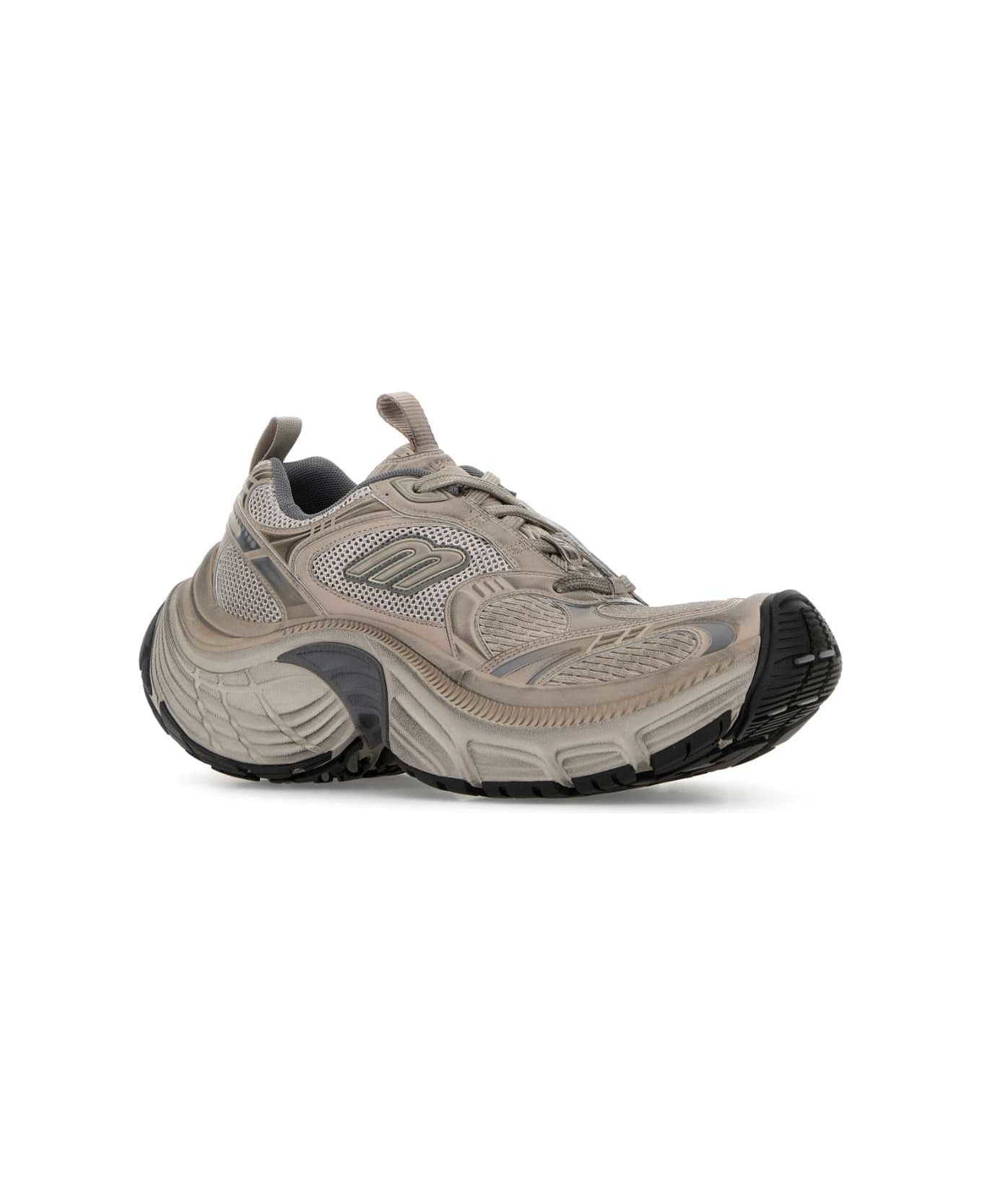 Cappuccino Mesh And Rubber 6xl Sneakers - 2
