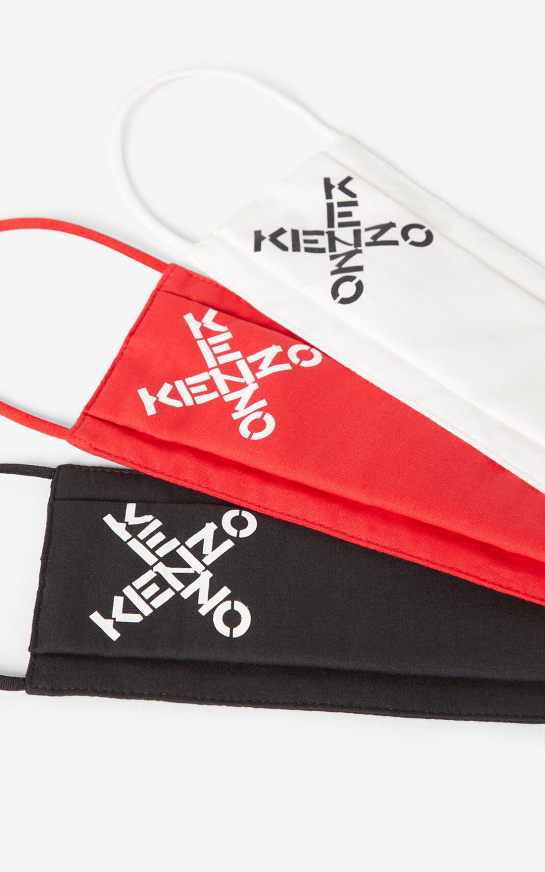 KENZO Sport pack of 3 face protection masks tricolor - 2