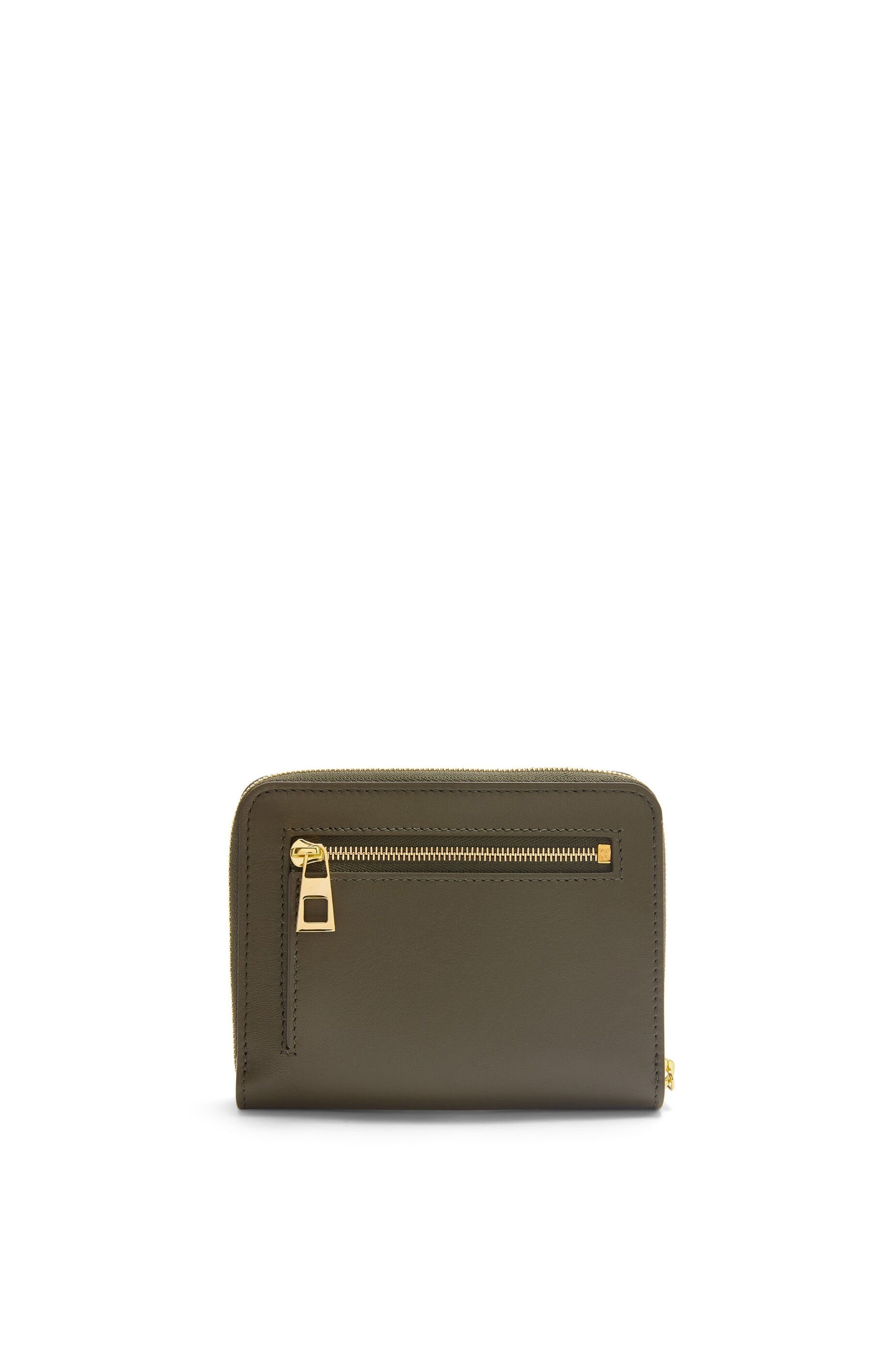 Knot compact zip wallet in shiny nappa calfskin - 4