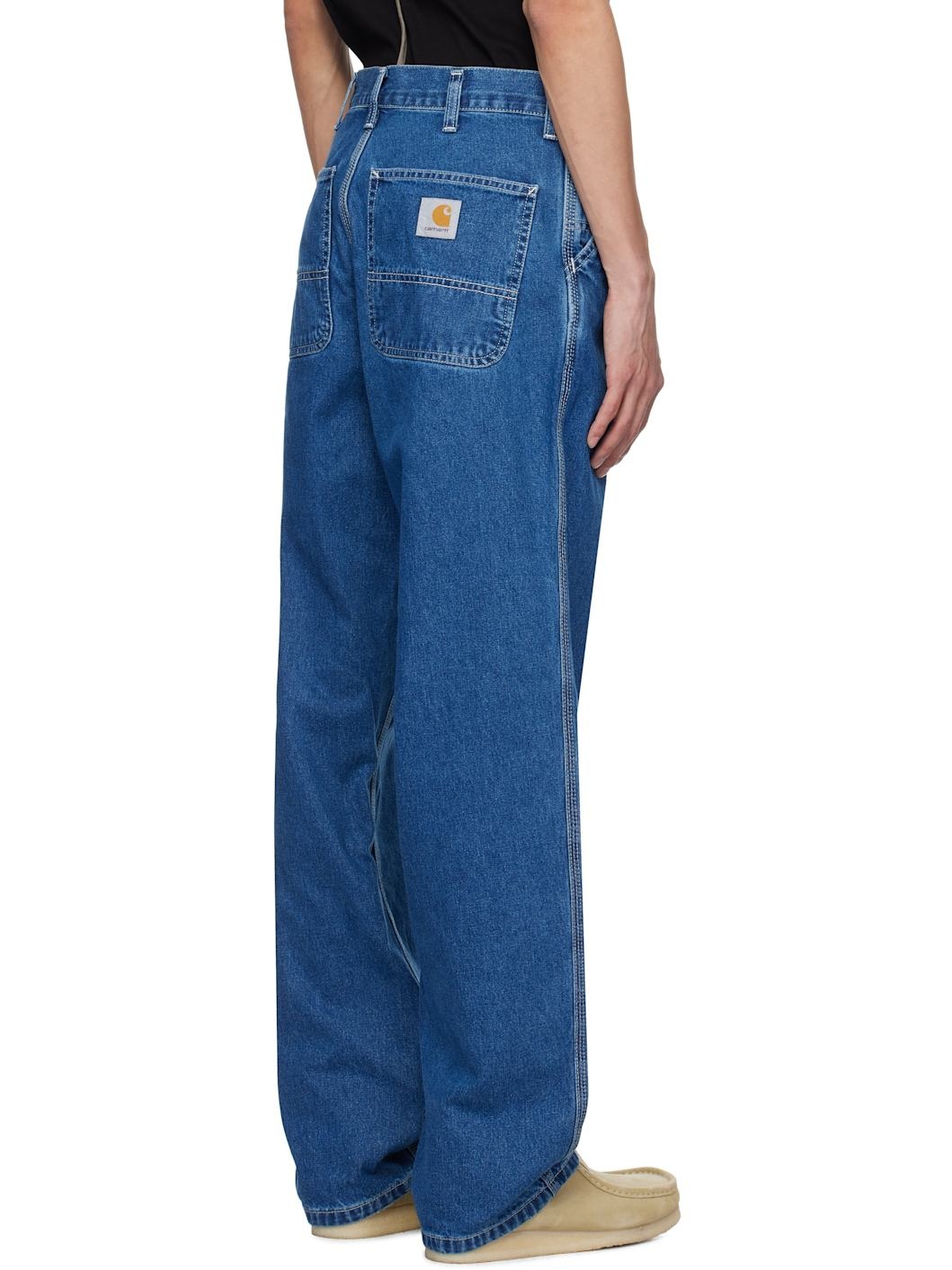 Blue Simple Jeans - 3