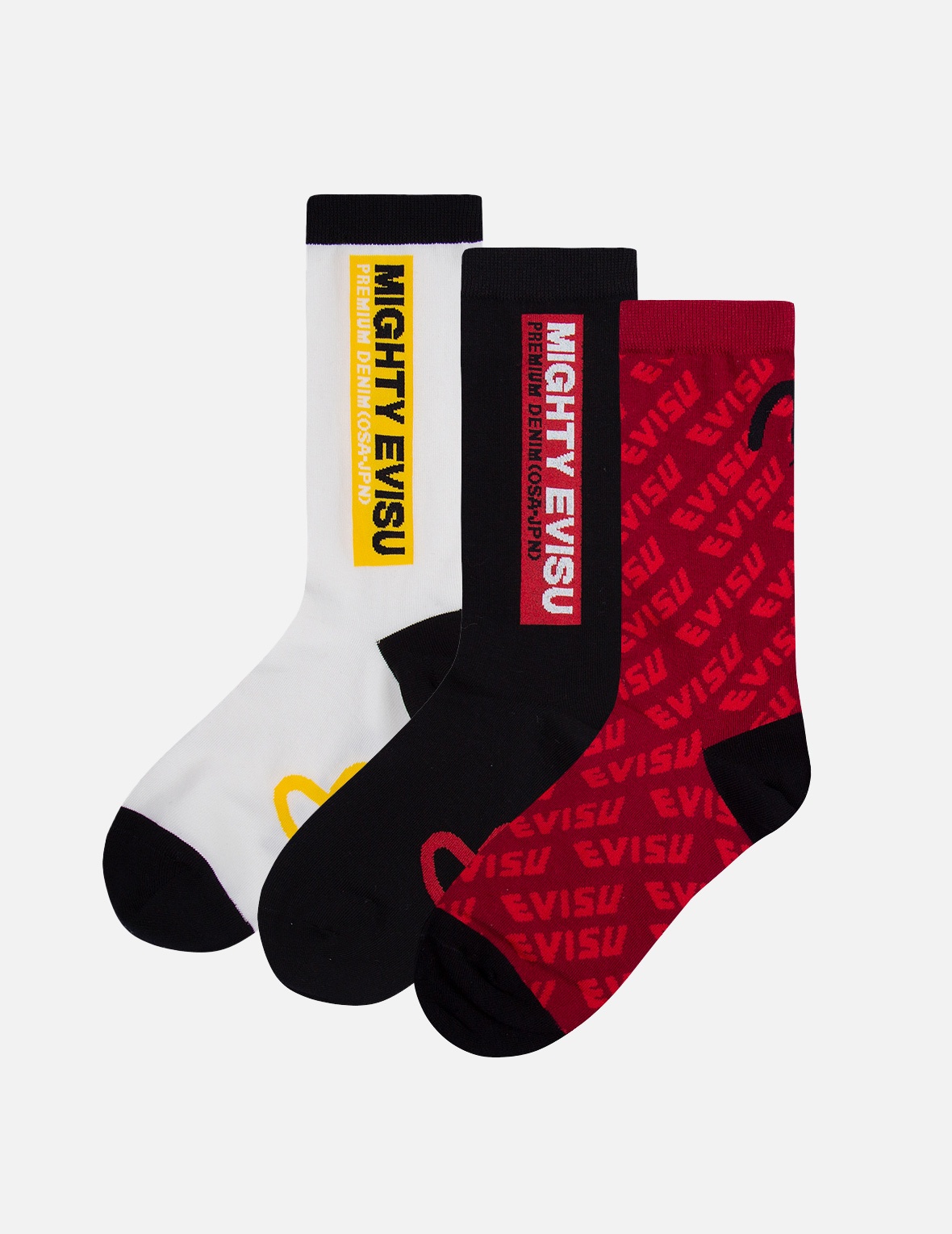 THREE-PACK LOGO JACQUARD LONG SOCKS - 2