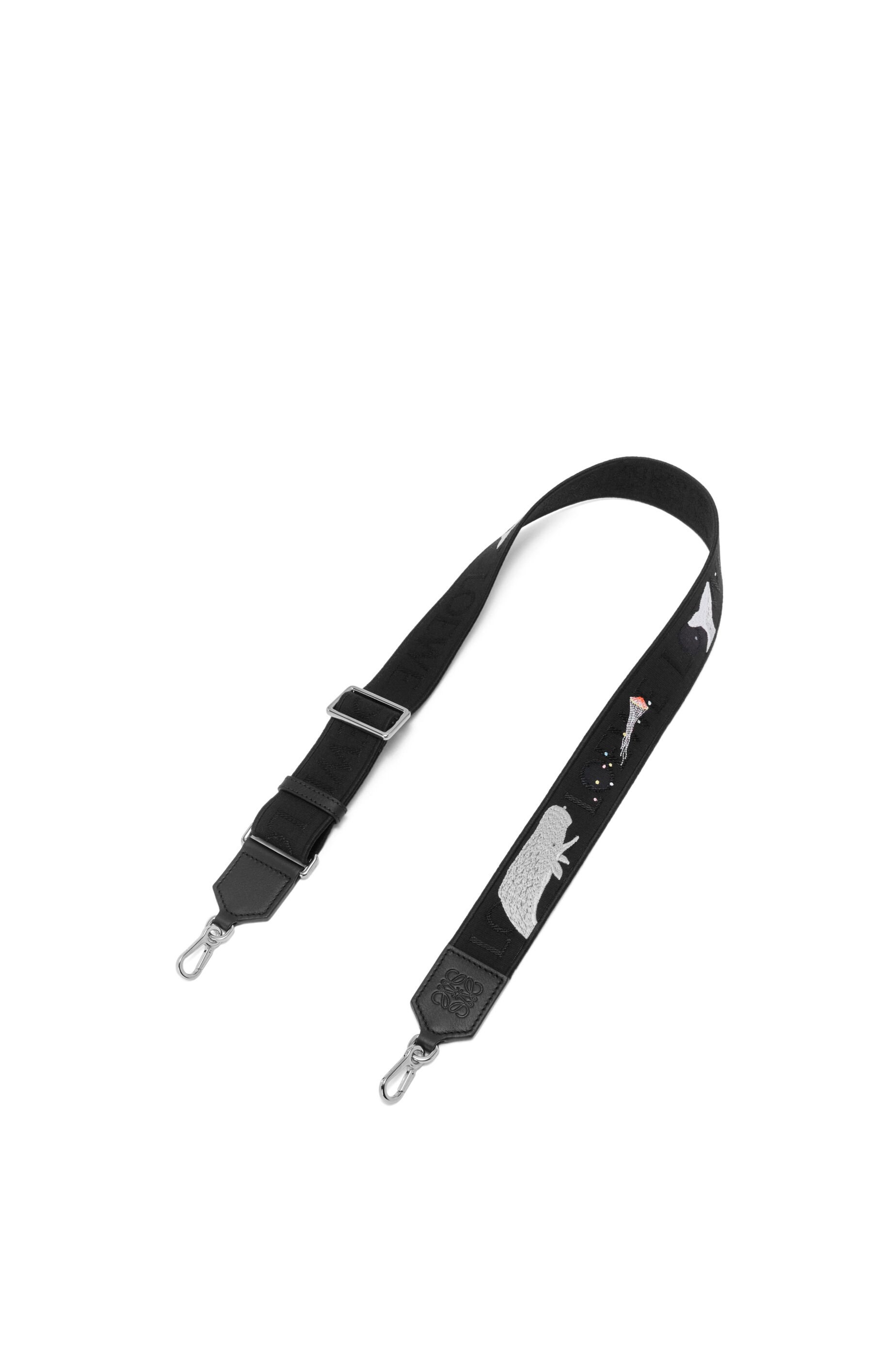 Whale Anagram strap in jacquard and calfskin - 1
