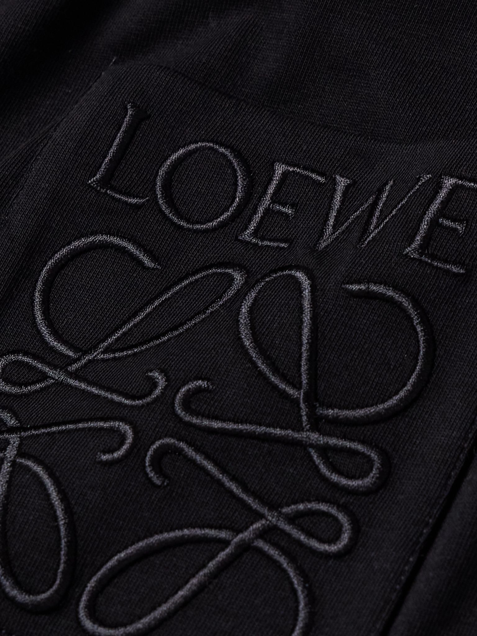 Logo-Embroidered Cotton-Jersey T-Shirt Black - 5