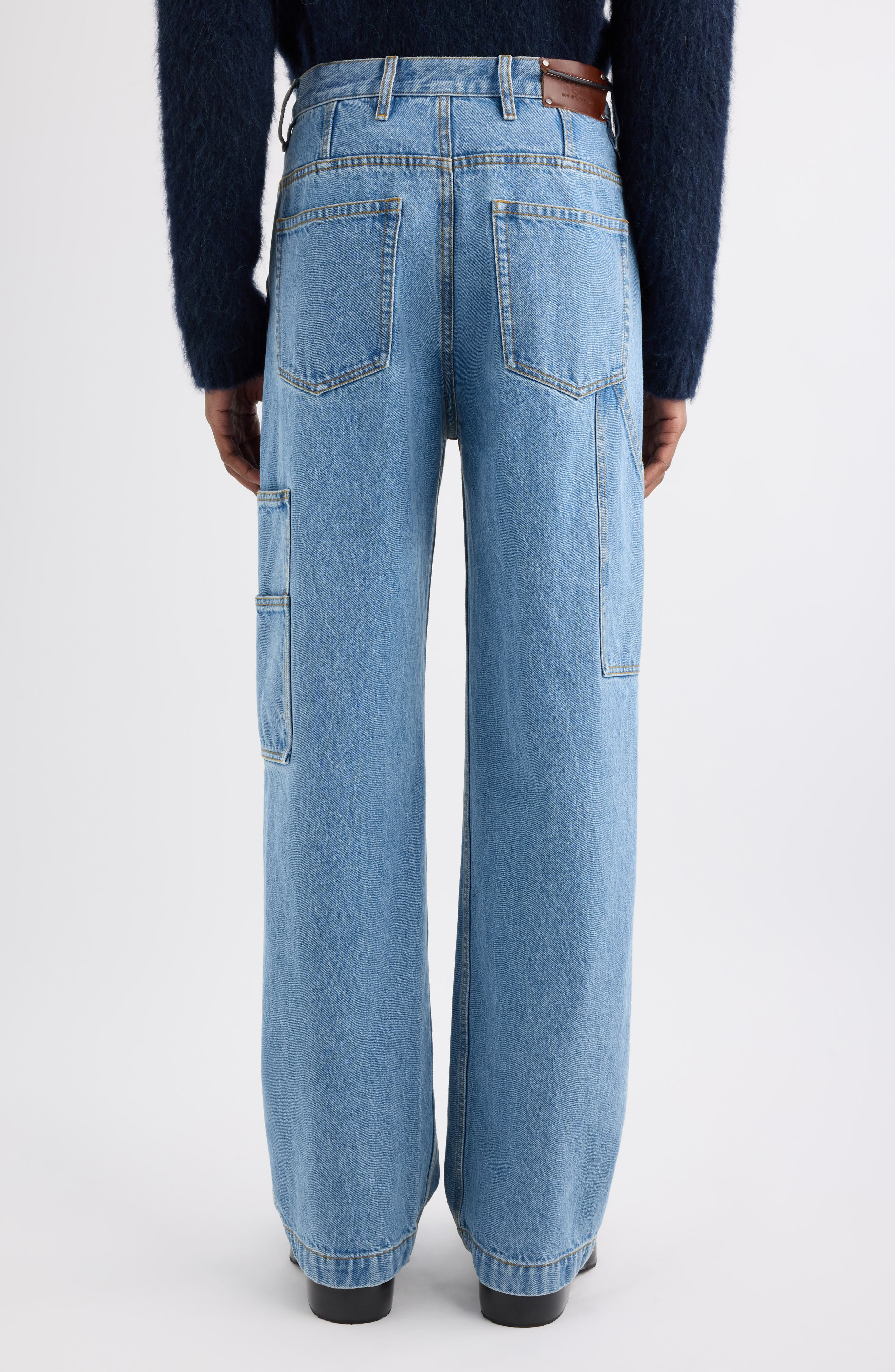 Dries Van Noten Pickerby Carpenter Jeans in Light Blue at Nordstrom - 3