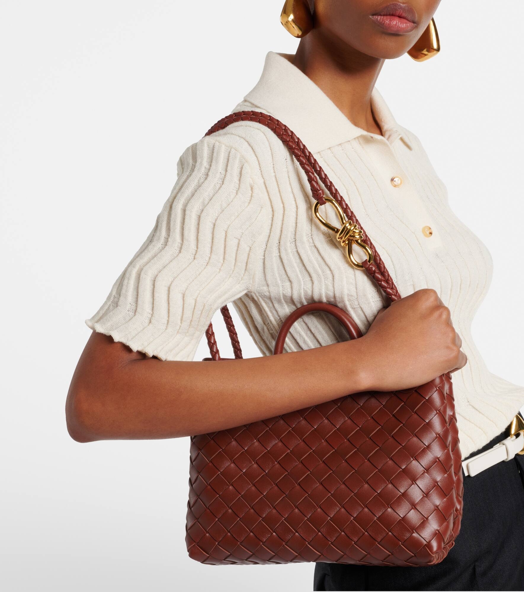 Andiamo Intrecciato Small leather tote bag - 2