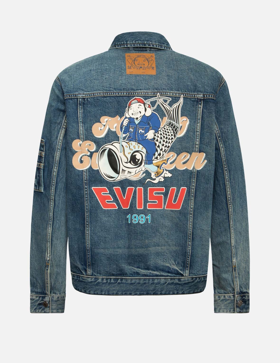 SEAGULL EMBROIDERY 
GODHEAD PRINT RELAX FIT DENIM JACKET - 2