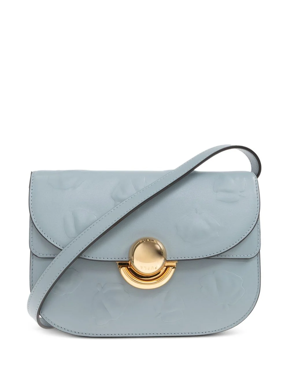 Sfera embossed leather shoulder bag - 1