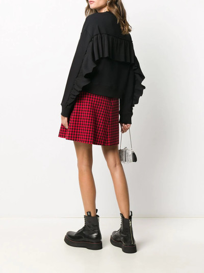 REDValentino ruffle trim sweatshirt outlook