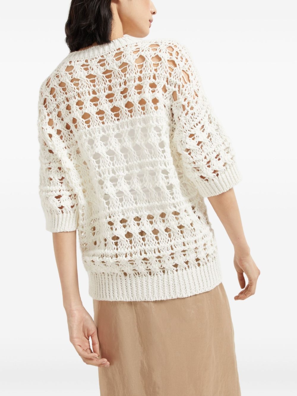 open-knit sweater - 4
