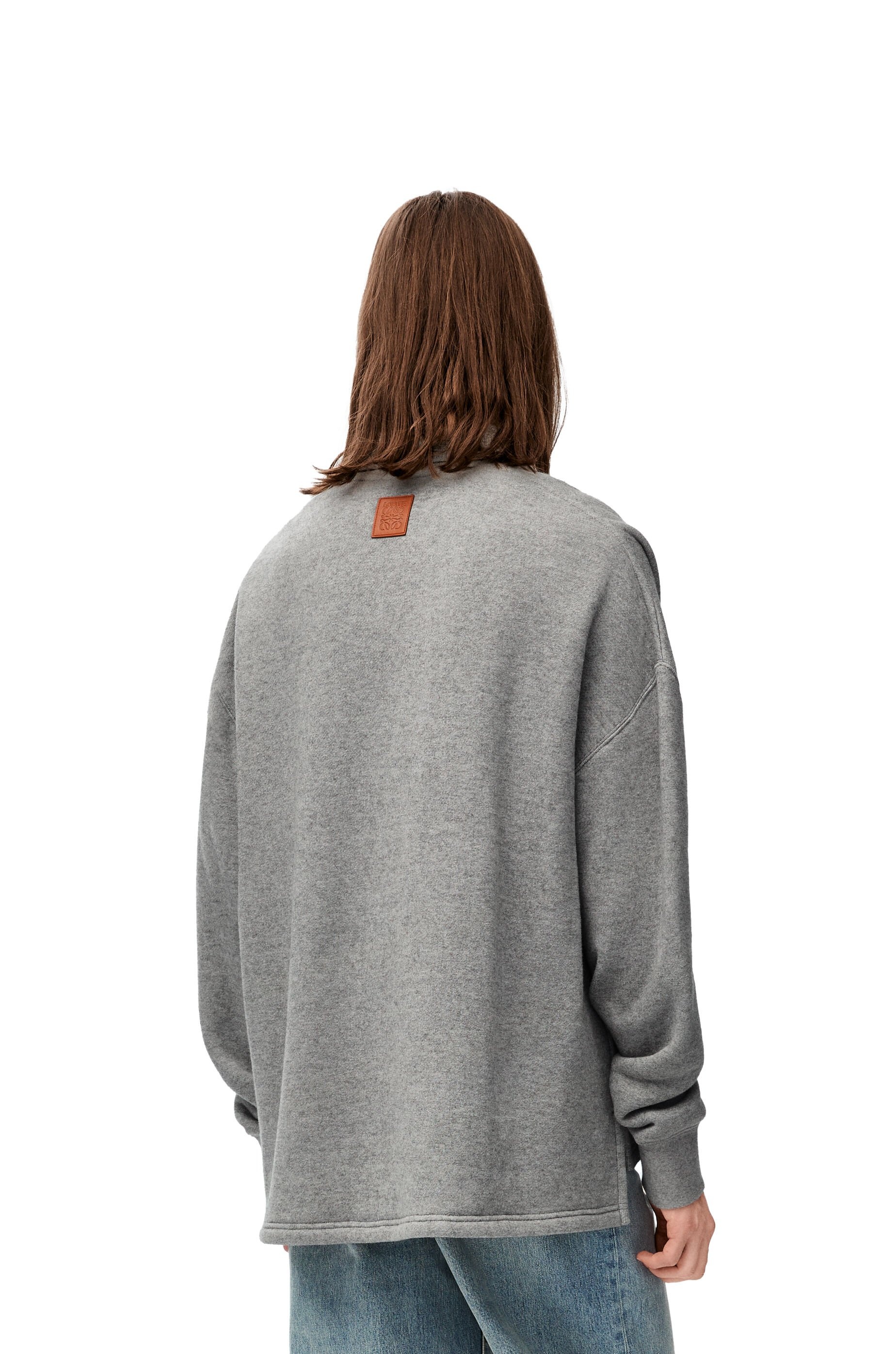 Polo sweatshirt in cotton and cashmere - 4