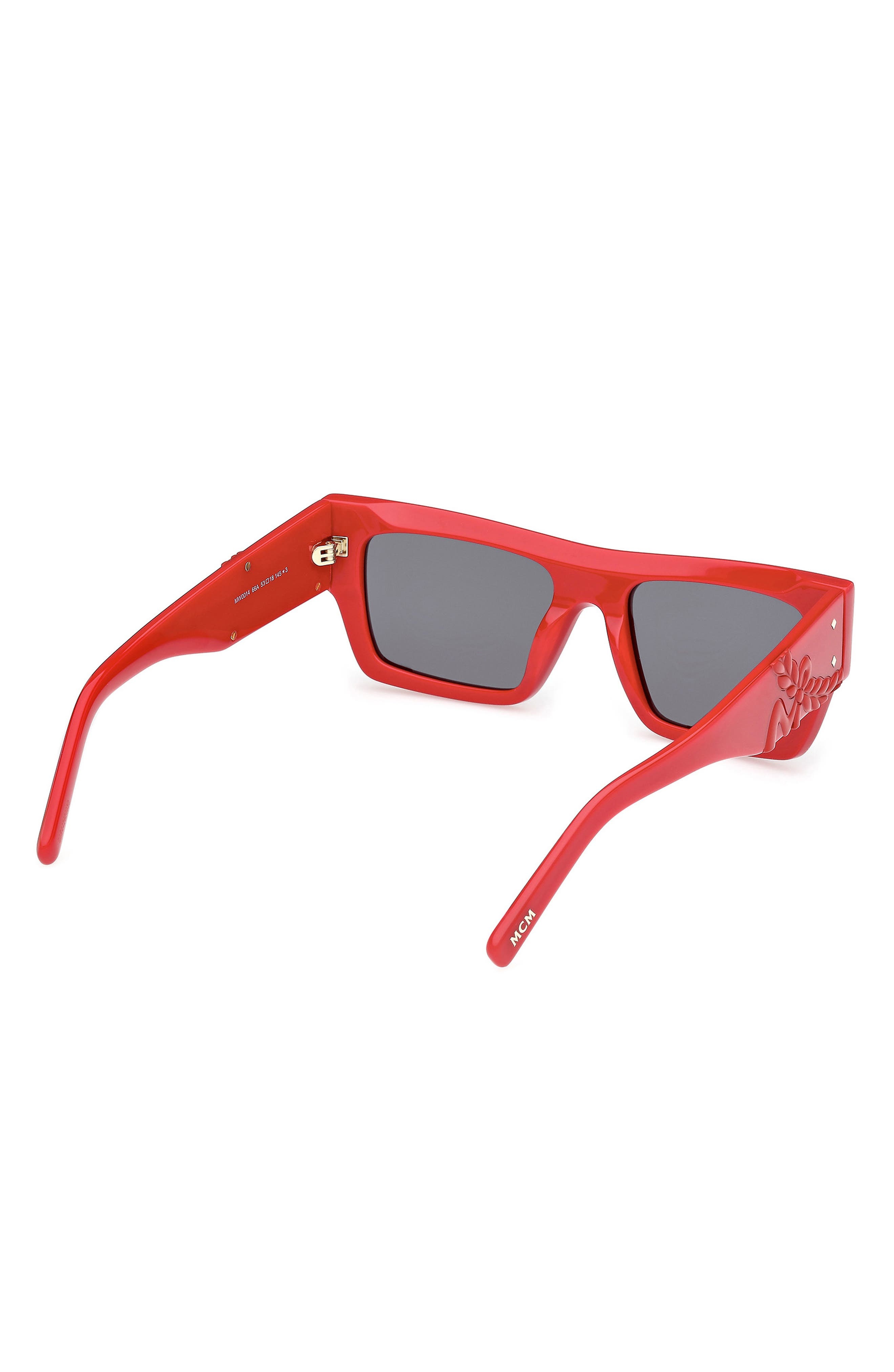 MCM 53mm Navigator Sunglasses in Shiny Red /Smoke at Nordstrom - 6