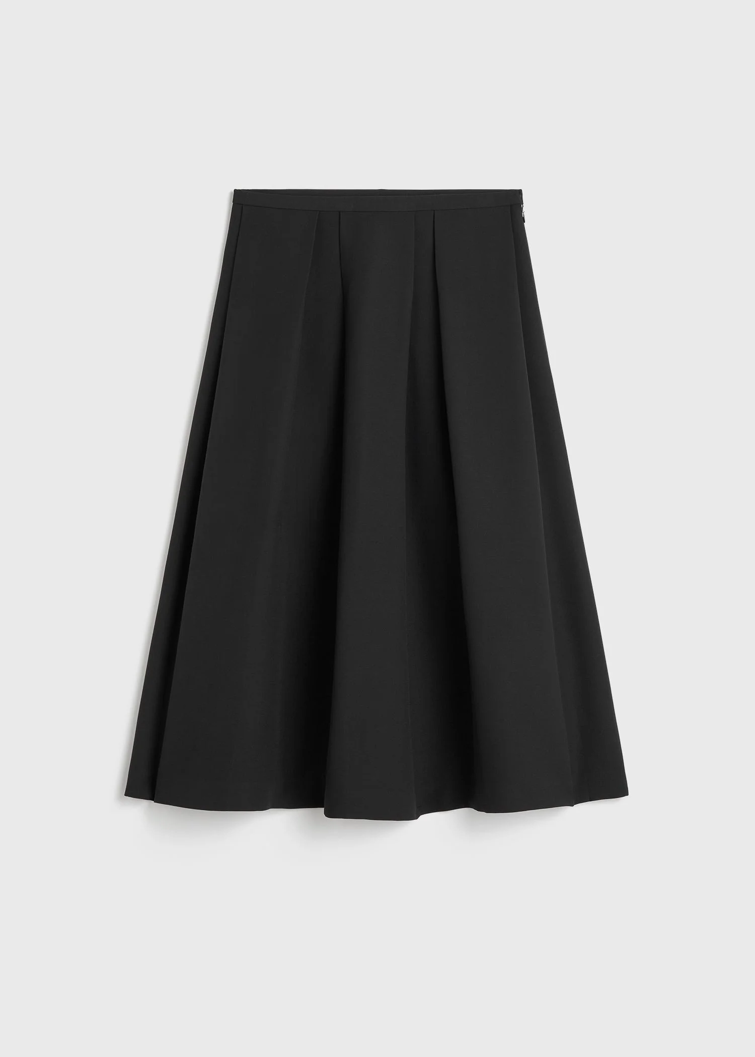 Wool silk twinflower skirt black - 1