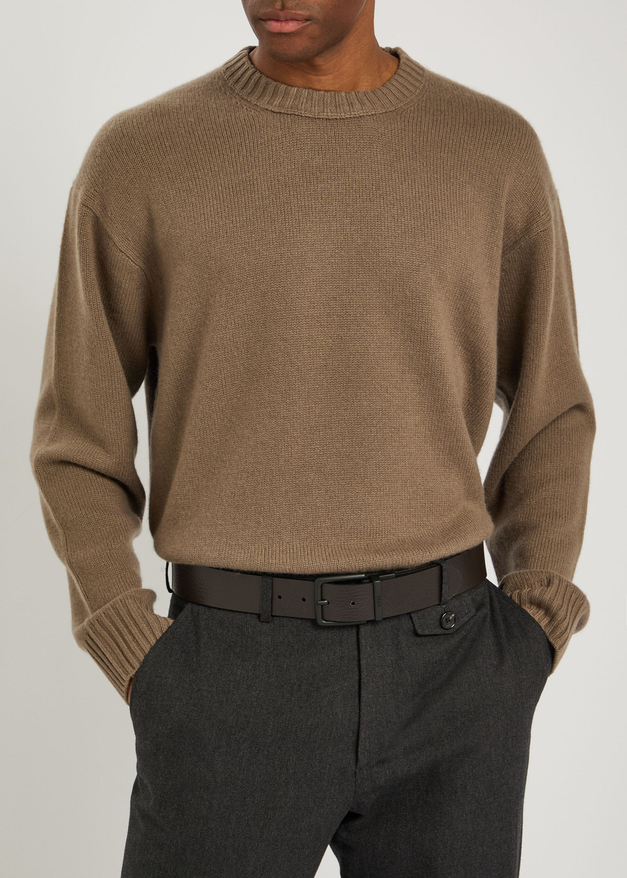 Boss Reversible Pebbled Leather Belt - 4