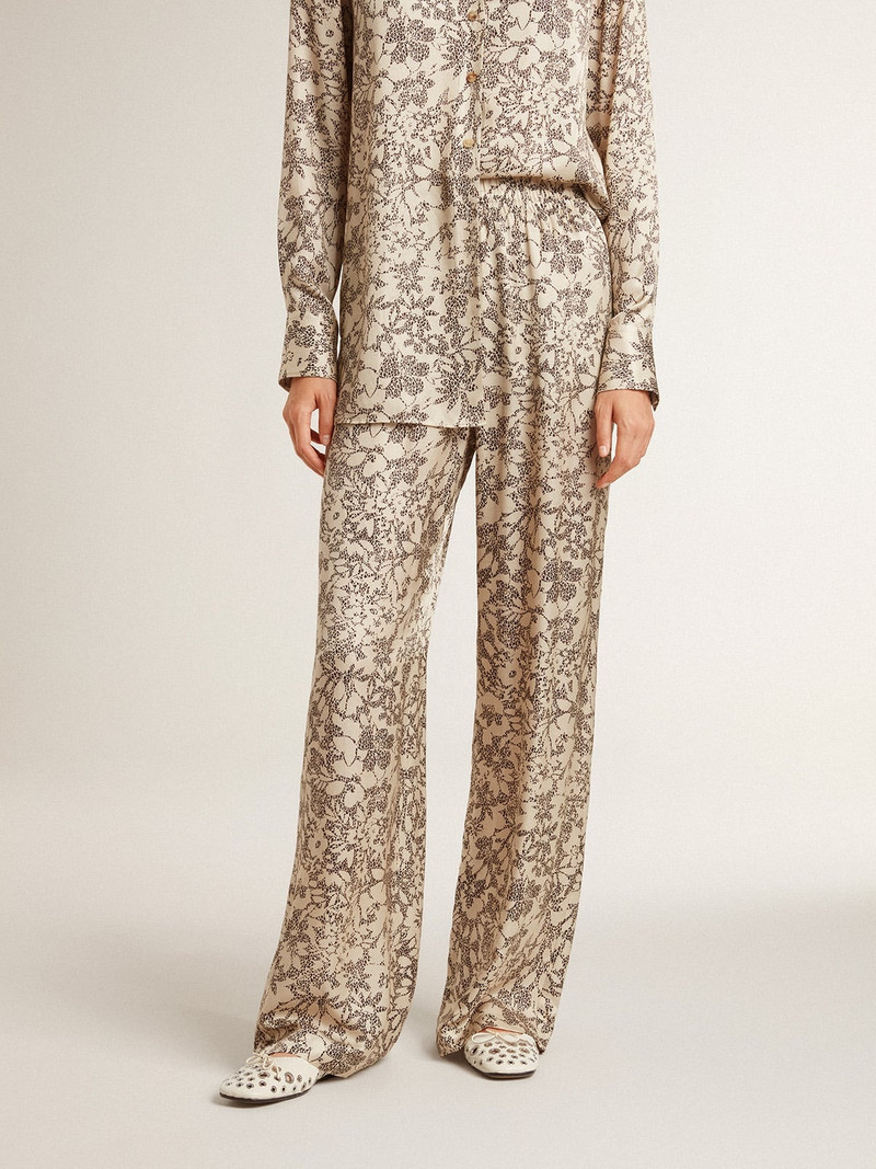 Golden Goose Women's joggers with floral print outlook