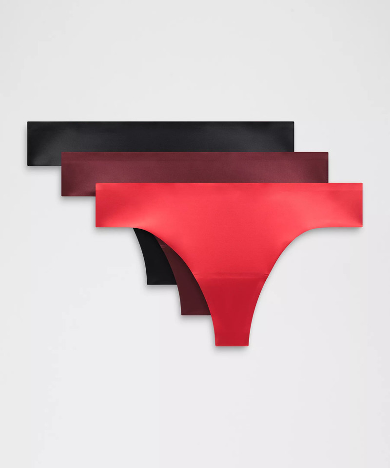 InvisiWear Mid-Rise Thong Underwear *3 Pack 1