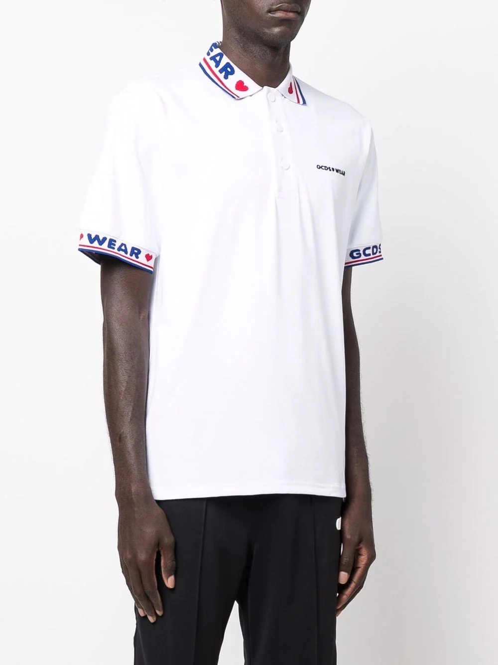 logo-trimmed polo shirt - 3