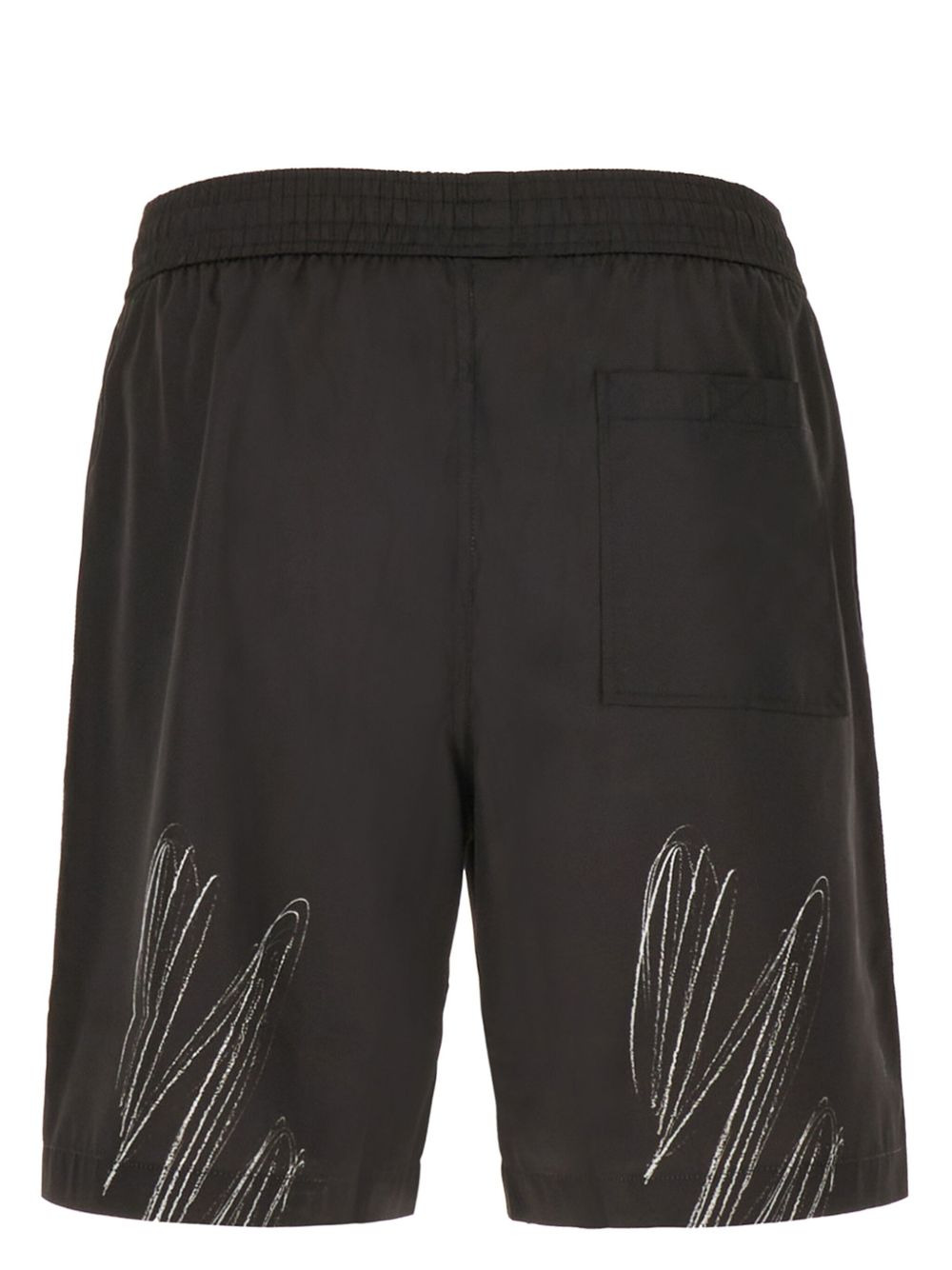 SCRIBBLE DIAGS SURFER SWIMSHO BLACK WHIT - 2
