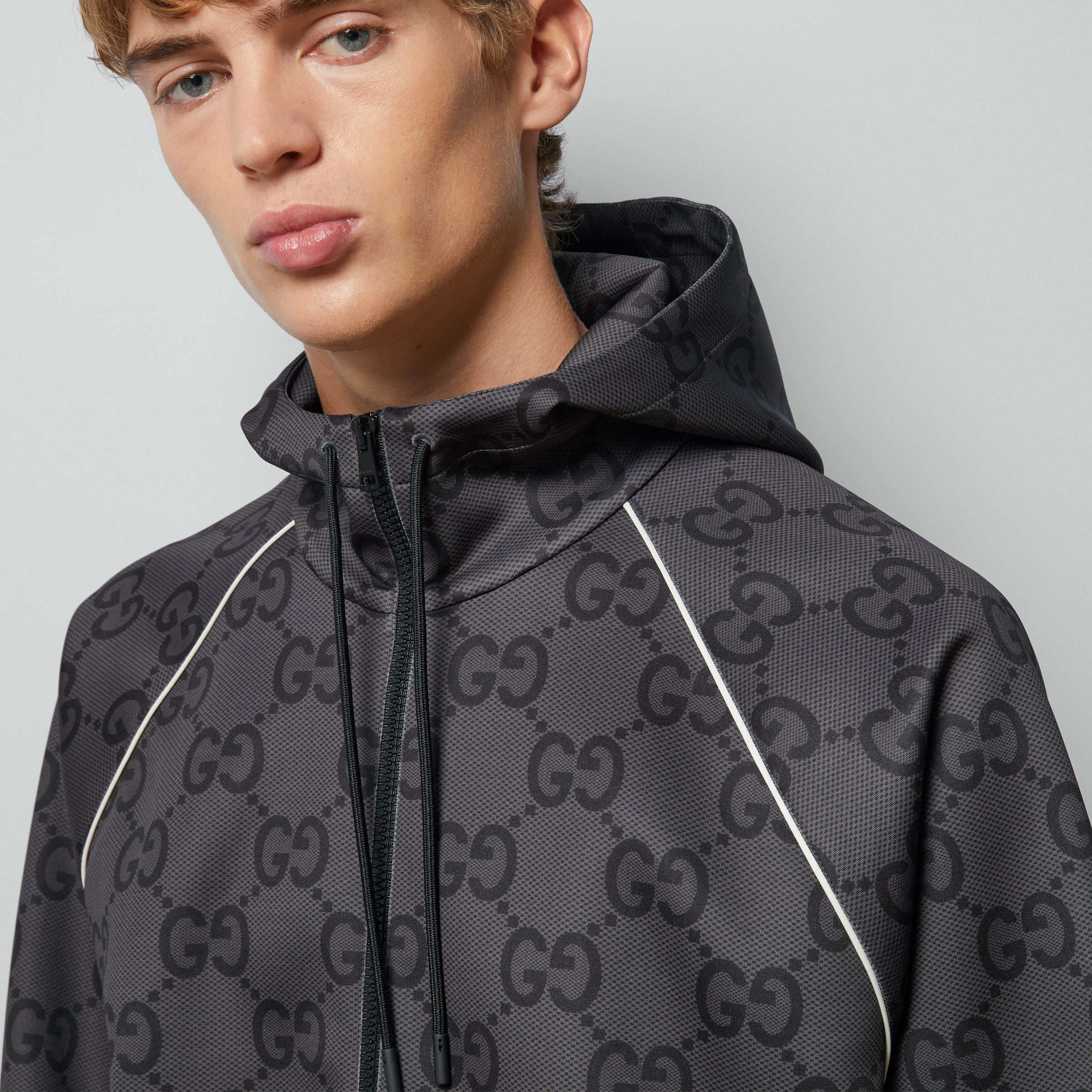 Jumbo GG zip jacket with Web - 3