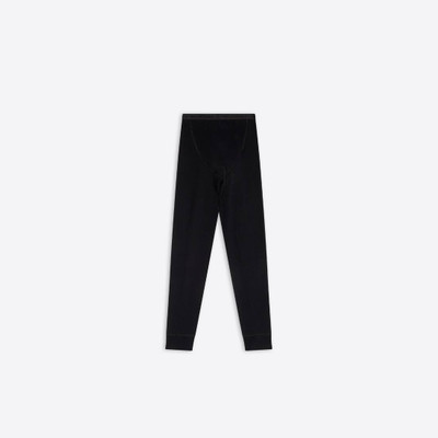 BALENCIAGA Men's Leg Stretch Knee Leggings in Black outlook