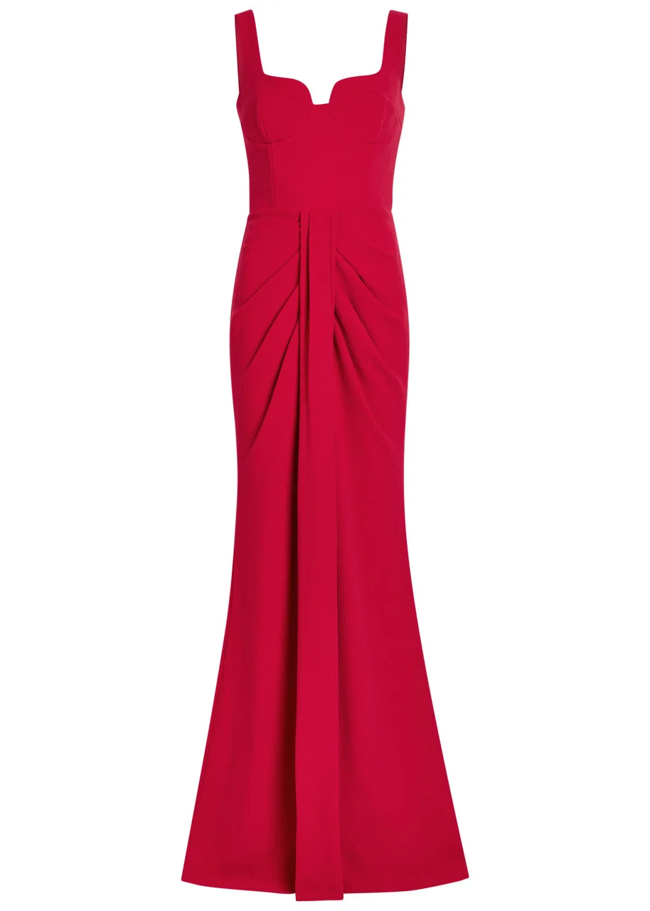 Rebecca Vallance Zarya Gathered Crepe Gown - 1